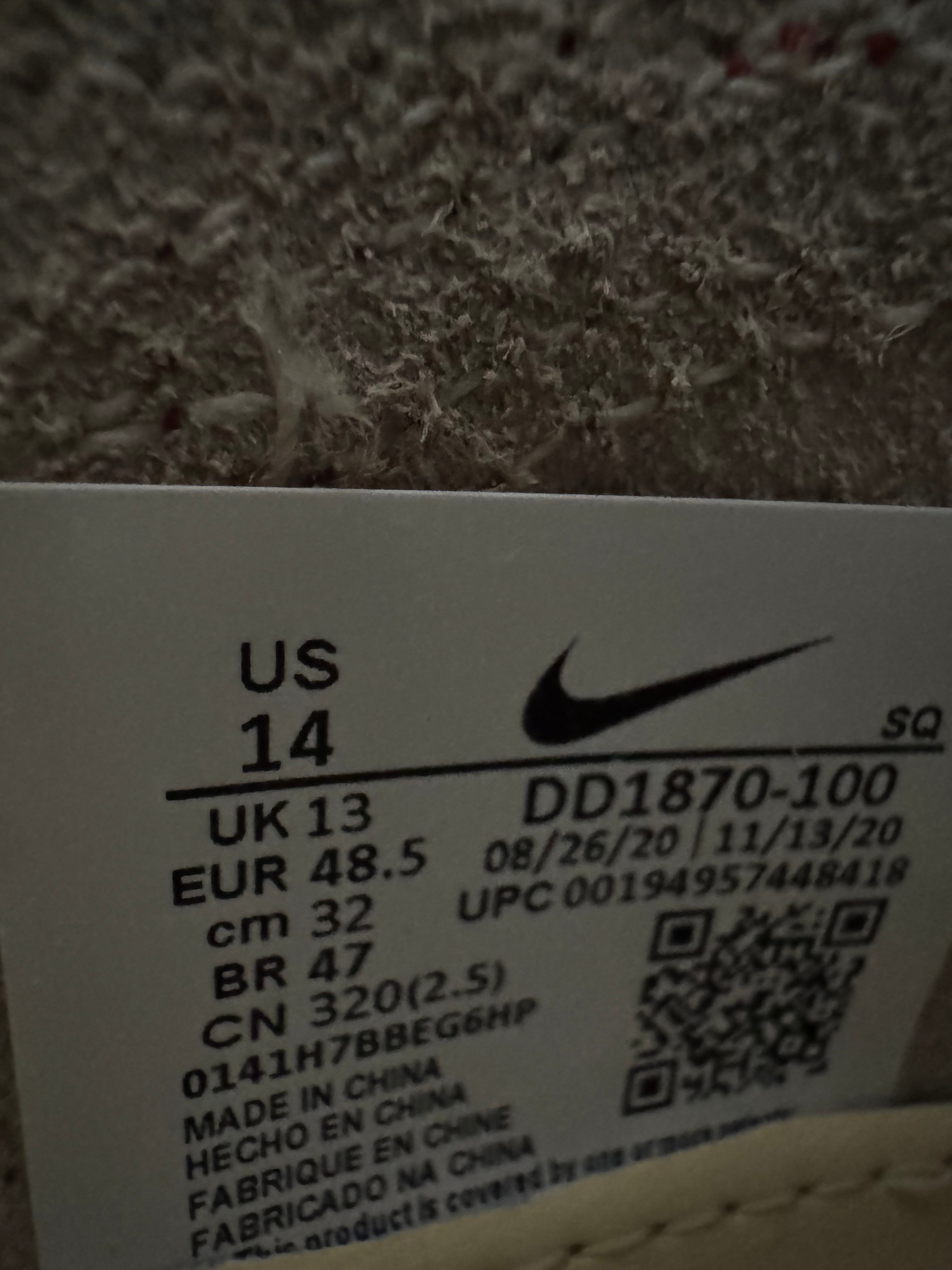 Nike Air Max 1 x CLOT Kiss of Death EU 48.5 Beige/Rot Wie Neu m. OVP