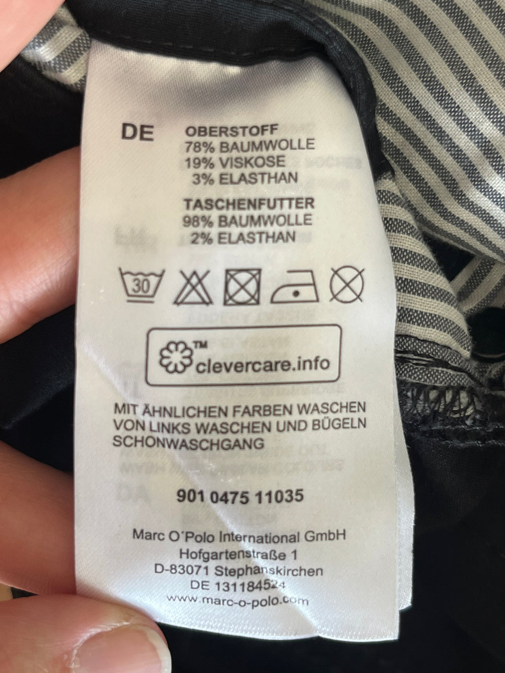Marc O’Polo Alby Slim Mid Waist Jeans W27 L32 Schwarz – wie neu