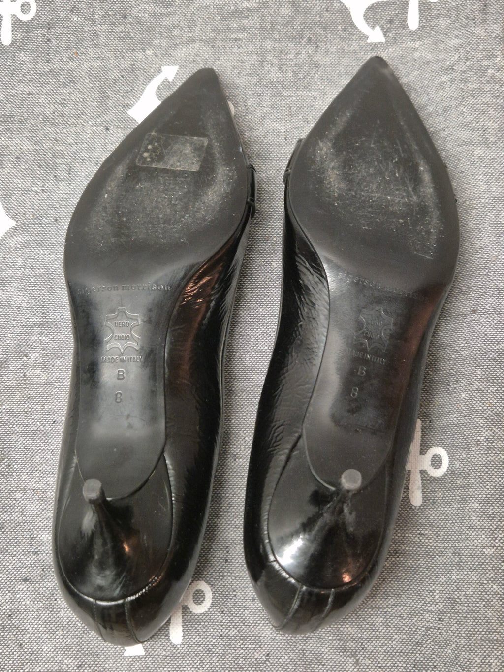 Sigerson Morrison Beya Loafer Lackleder Schwarz, Gr. 38, Gebraucht