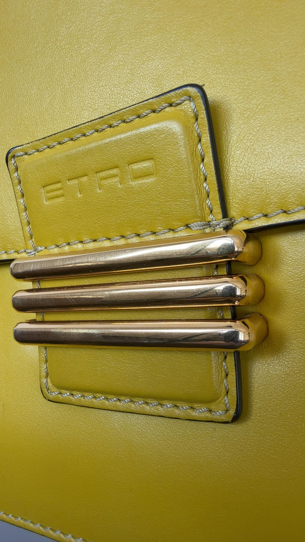 Etro Rainbow Flap Schultertasche Medium Gelb Kalbsleder Wie Neu Full Set