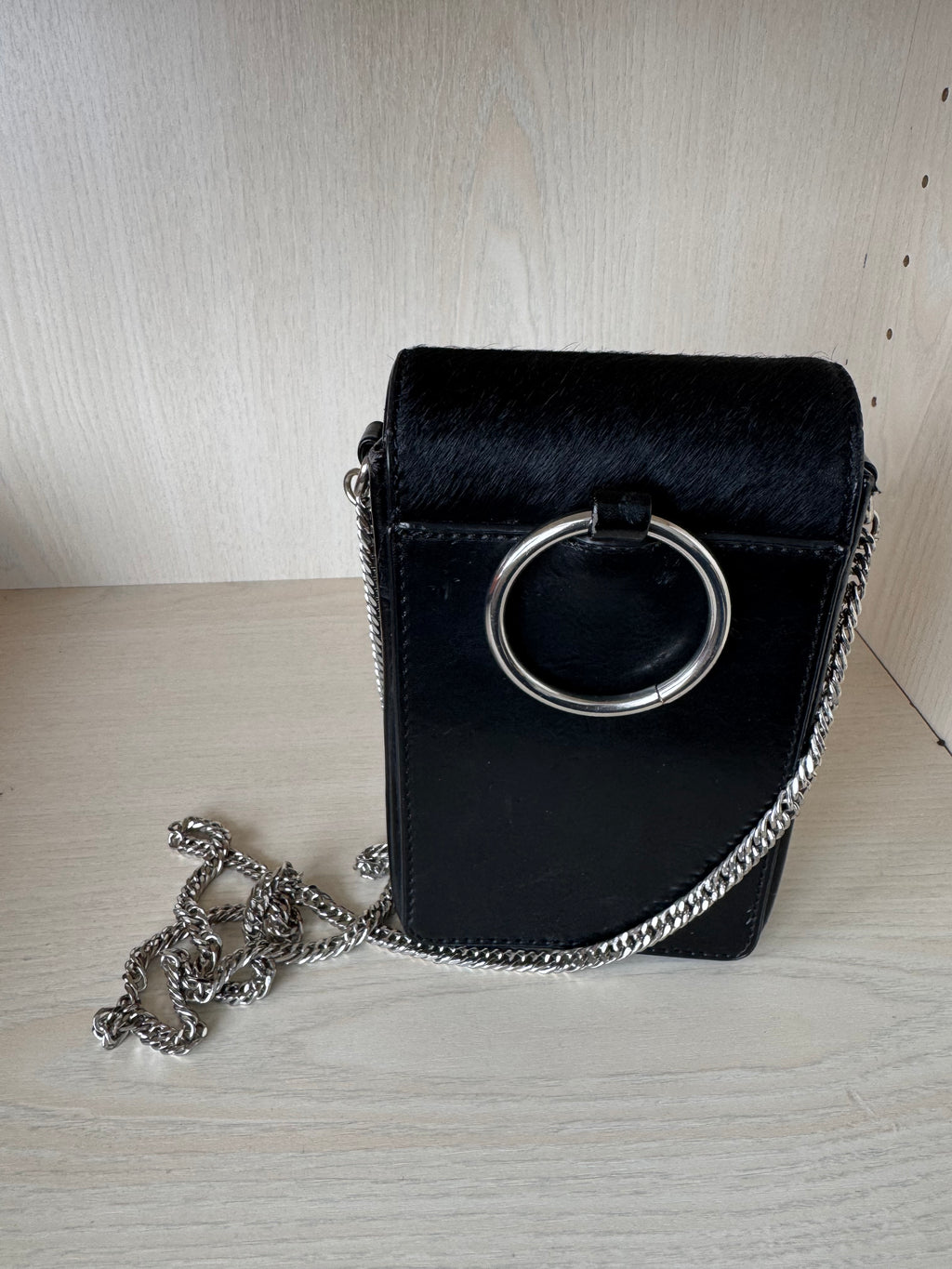 ZARA Mini Crossbody Phone Bag, Black, Compact, Normal Use, Unstitched Rear Corner