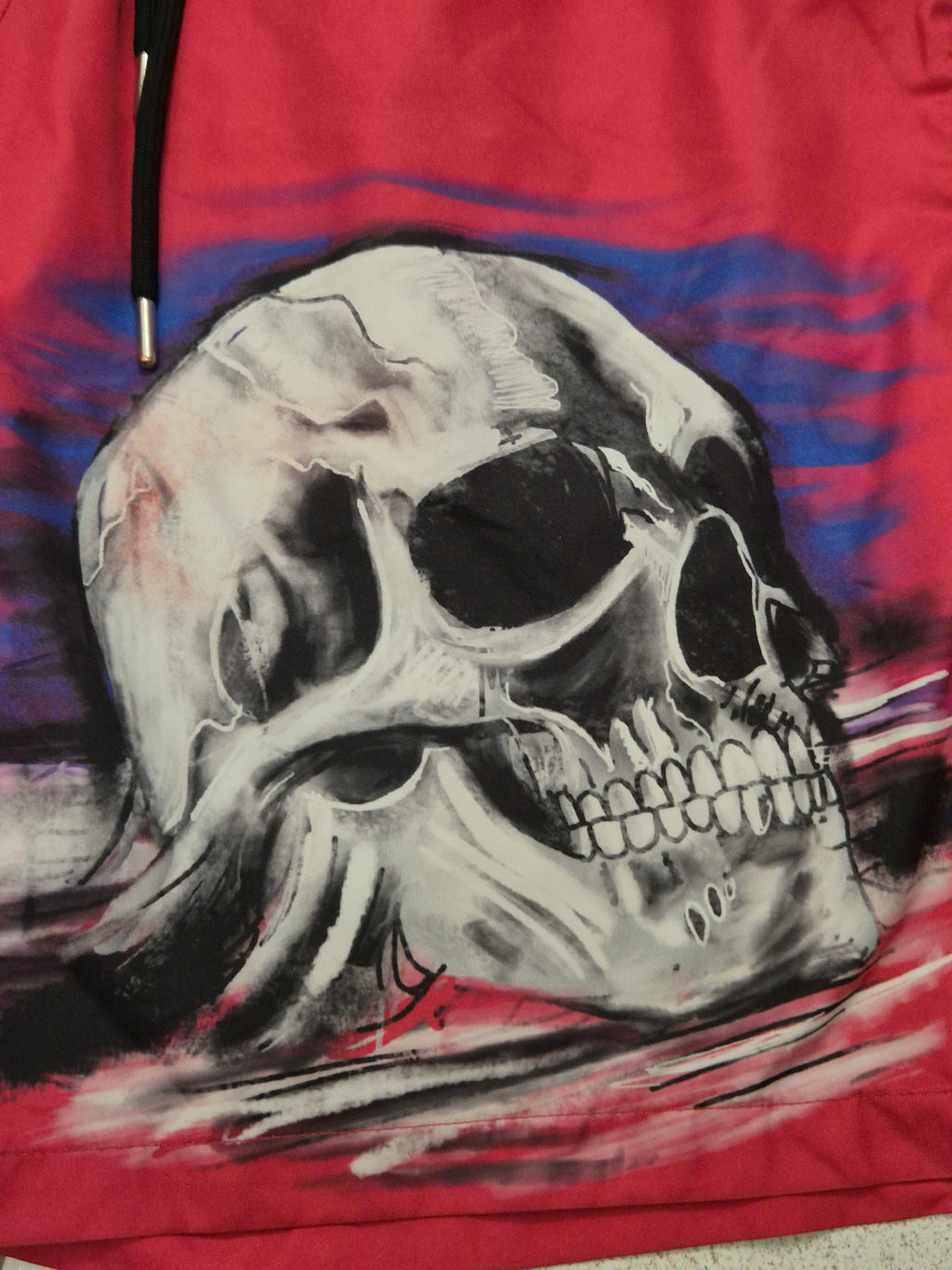 Philipp Plein Skull-Print Badeshorts – Rot, Größe L