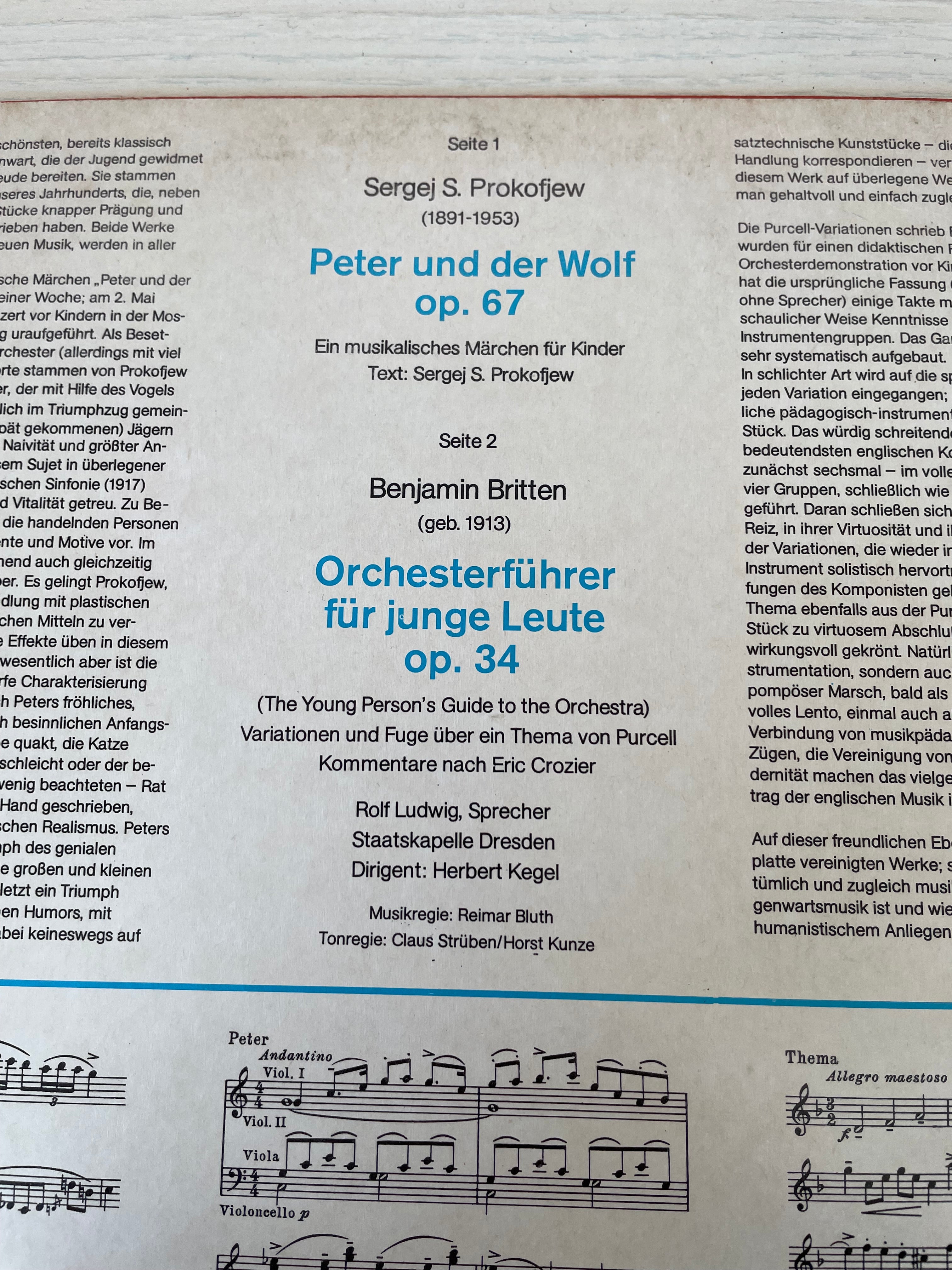 ETERNA LP – Prokofjew „Peter und der Wolf“ / Britten „Orchesterführer“ VG