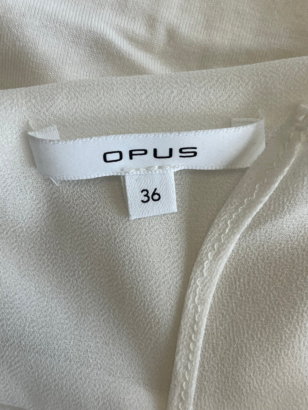 OPUS Blouse, Size 36, Off-White, 2 Chest Pockets, Very Good Condition