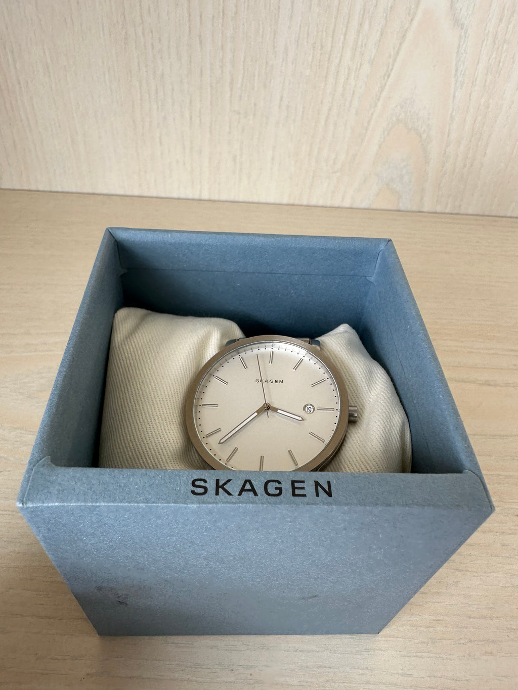 Skagen Hagen 40mm Men’s Watch Stainless Steel Mesh SKW6281 + Box, Used