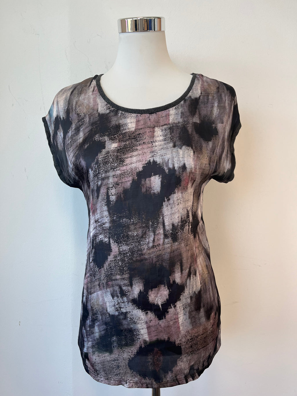 Soyaconcept Tunic Blouse – Black, Brass Buttons, Size M, Good Condition