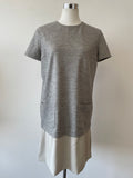 Brunello Cucinelli Kleid – Schurwolle, Grau, Größe L, Sehr Gut