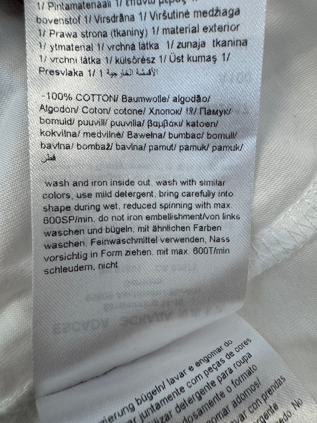 Escada Eriss T-Shirt – Pailletten-Lippen, Weiß, XL, Sehr guter Zustand