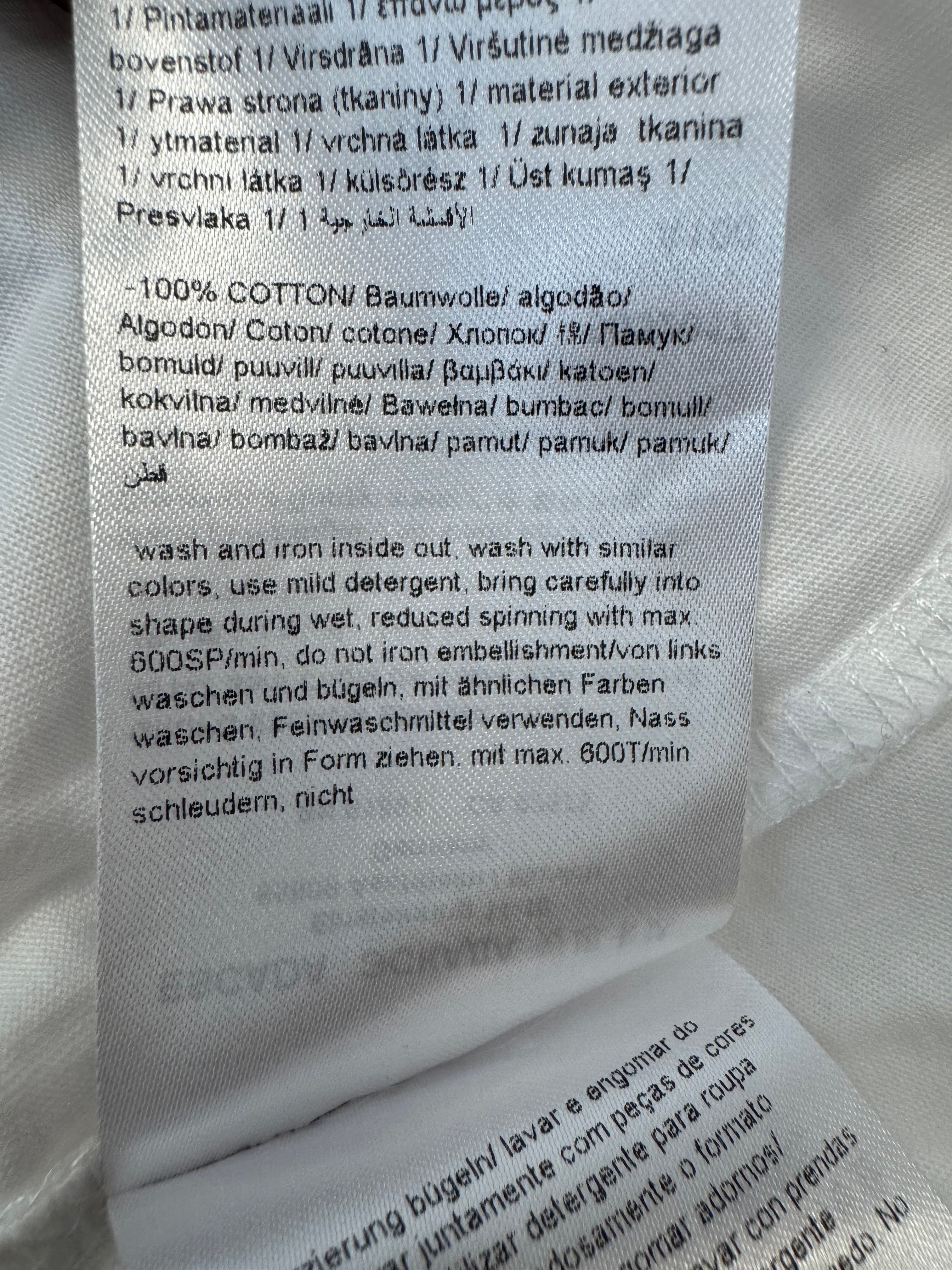 Escada Eriss T-Shirt – Pailletten-Lippen, Weiß, XL, Sehr guter Zustand