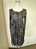 Stella McCartney Samtkleid Floral, Schwarz/Grau, EU 42, Guter Zustand