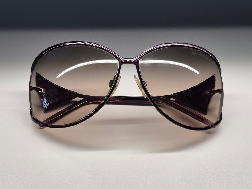 Roberto Cavalli Damen Sonnenbrille – Lila, Snake Design, mit Etui (beschädigt)