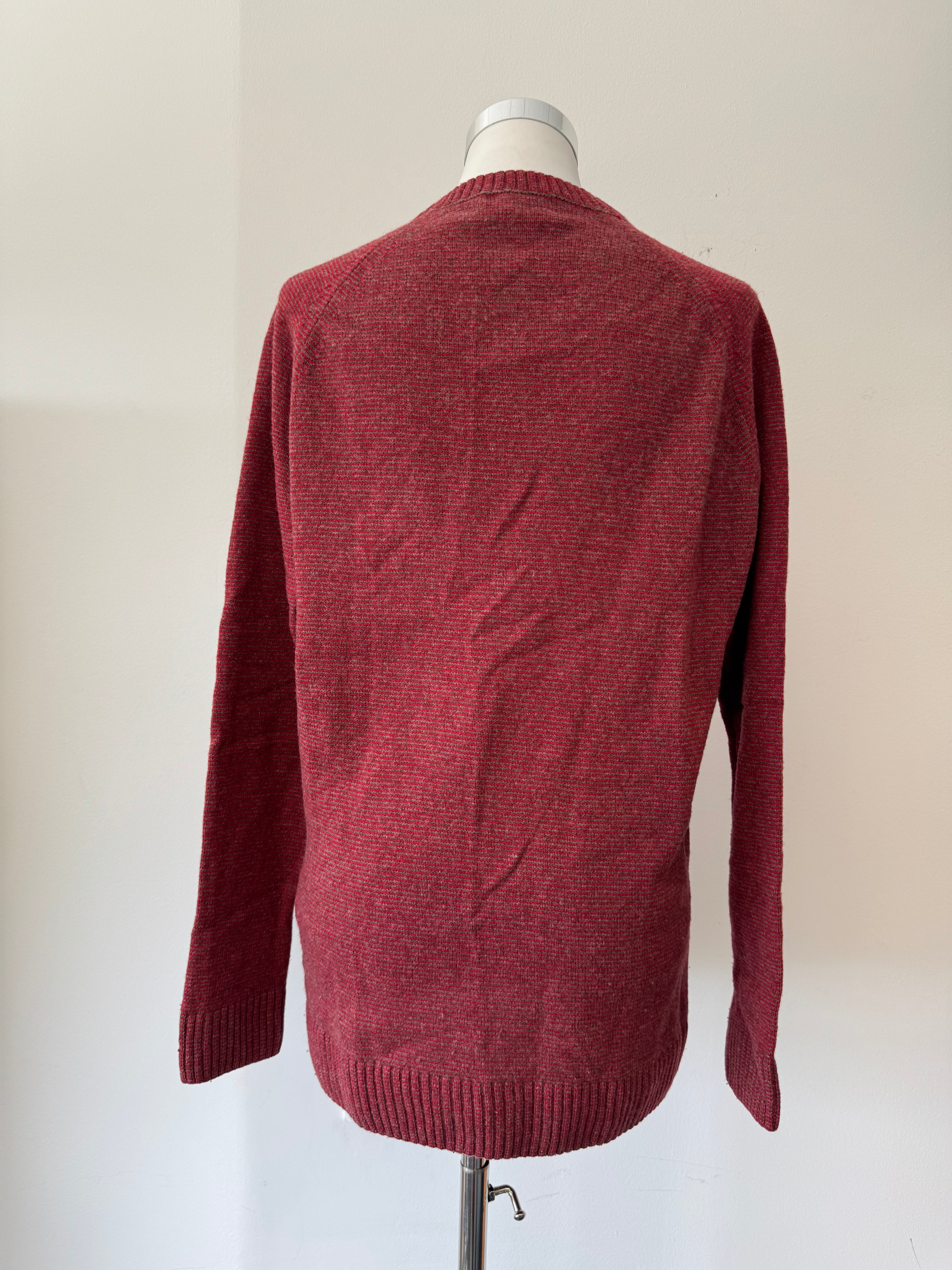 Cambridge SuperLamb's Wool Pullover – Pomegranate, Größe M, Wie Neu
