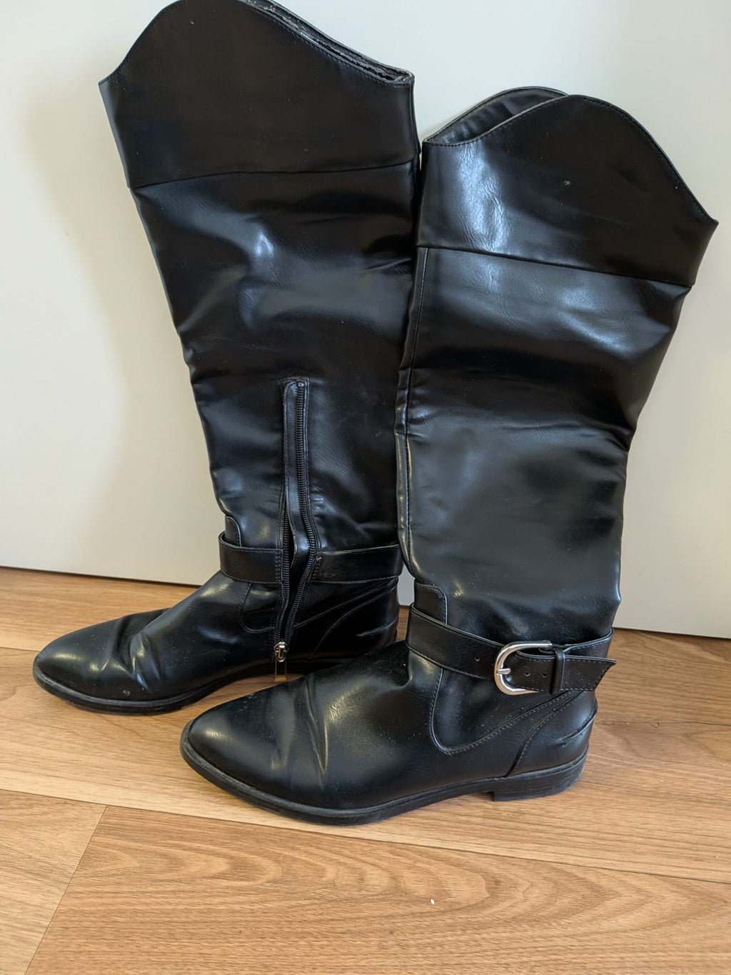 Zara Overknee Reitstiefel, Schwarz, EU 38, Gebraucht