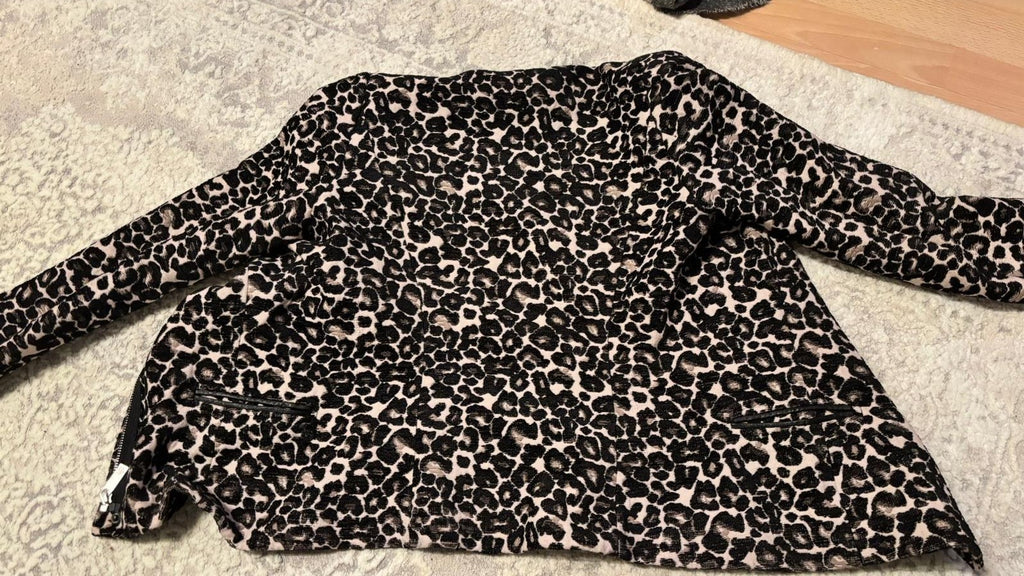 Maison Scotch Leopard Bomber Jacket, Size S, Leopard Print, Normal Use