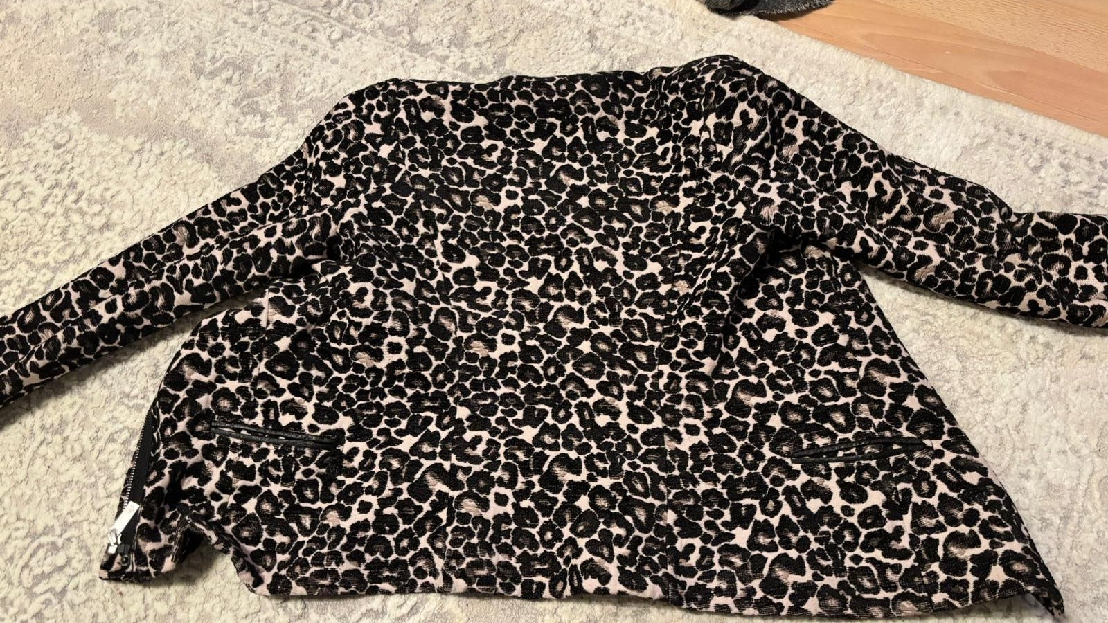 Maison Scotch Leopard Bomber Jacket, Size S, Leopard Print, Normal Use