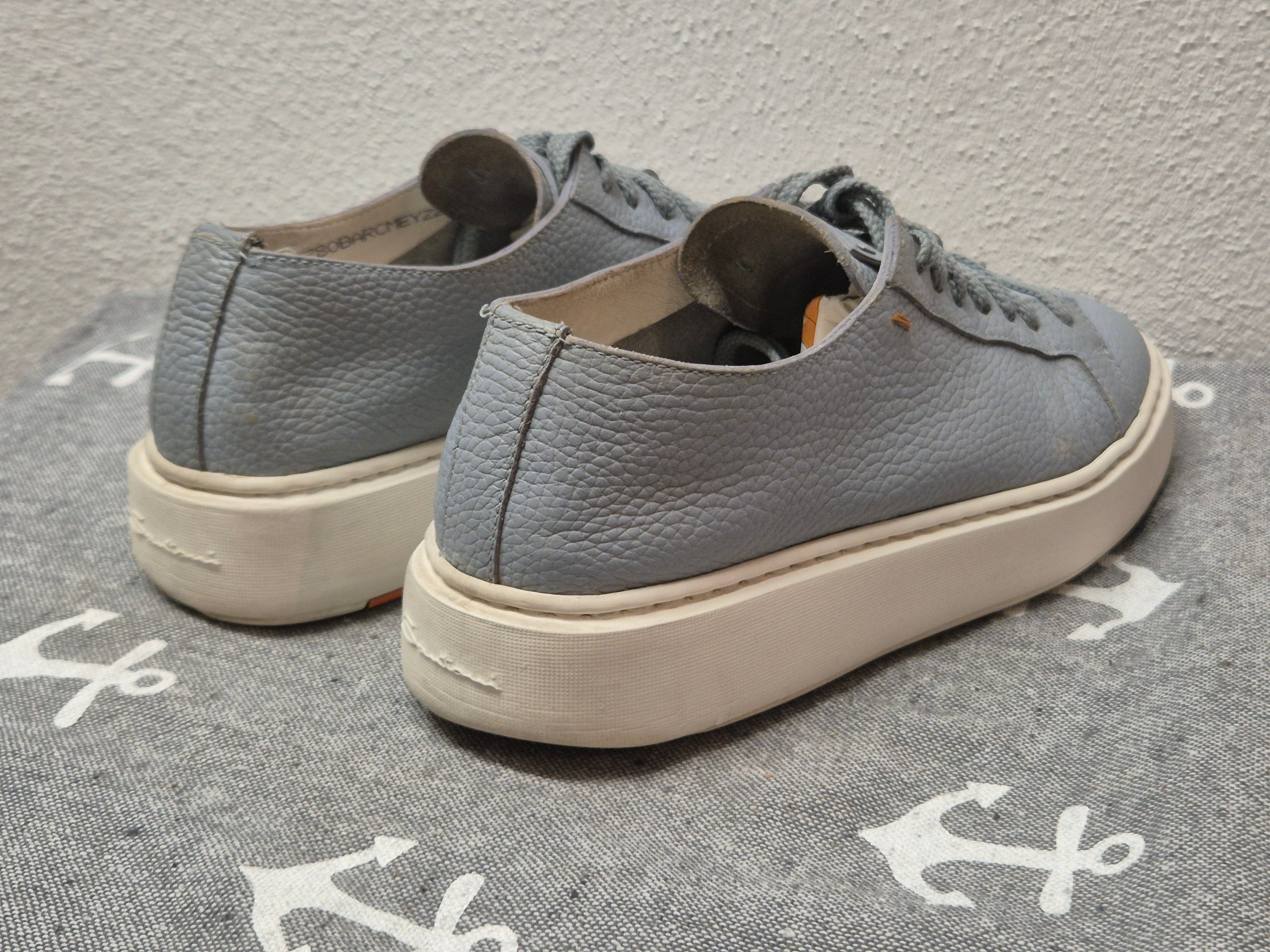 Santoni Iconic Low-Top Sneaker Damen EU 37 Blau – Made in Italy, Zustand: Stark genutzt