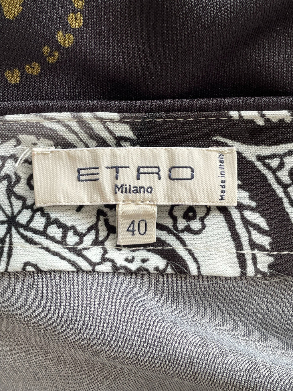 Etro Milano Kleid Kurzarm IT 40 Mehrfarbig Polyester Sehr Gut