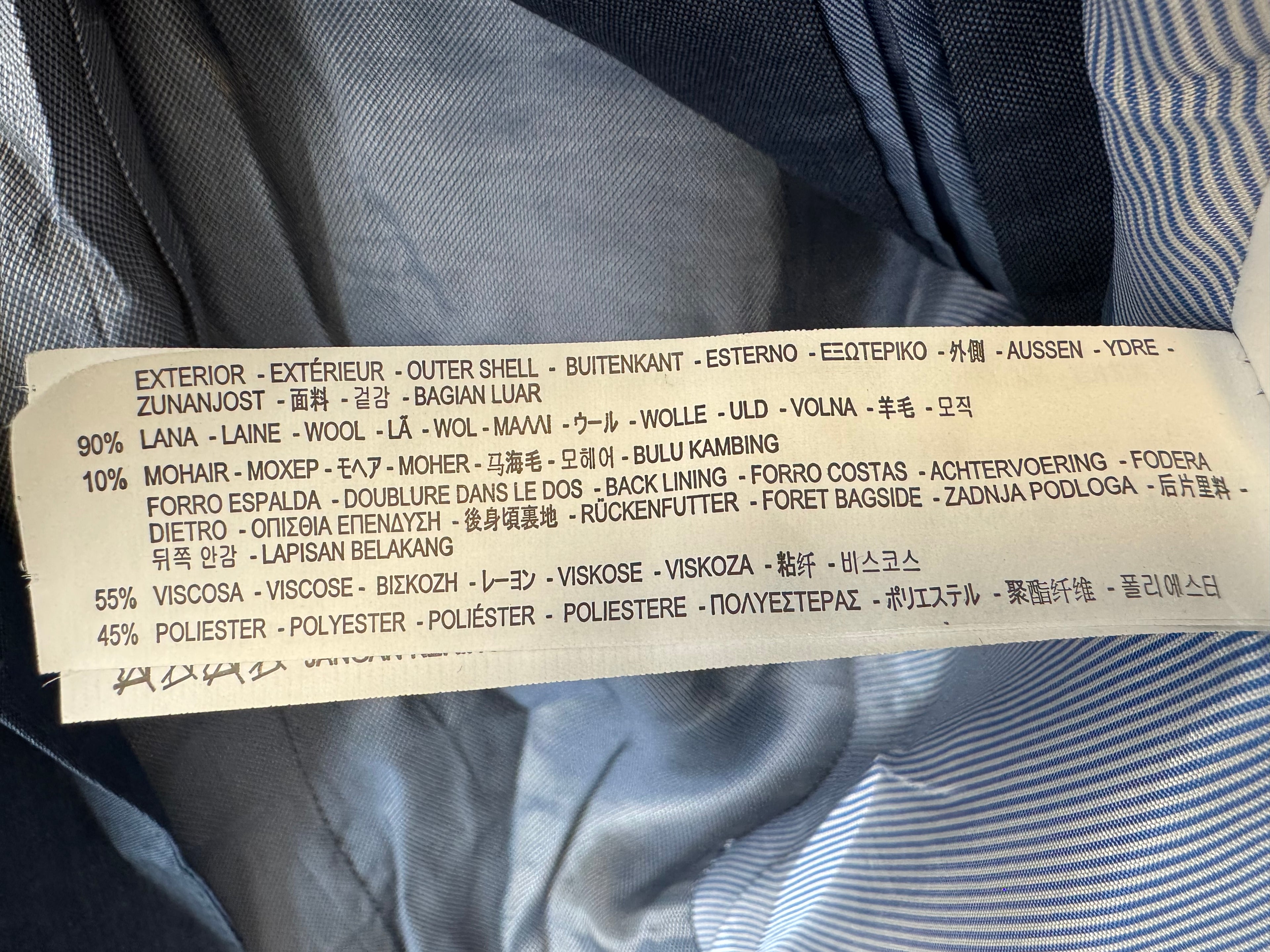 Zara Man Tailored-Fit Blazer, Navy, Size 50/M, Good Condition