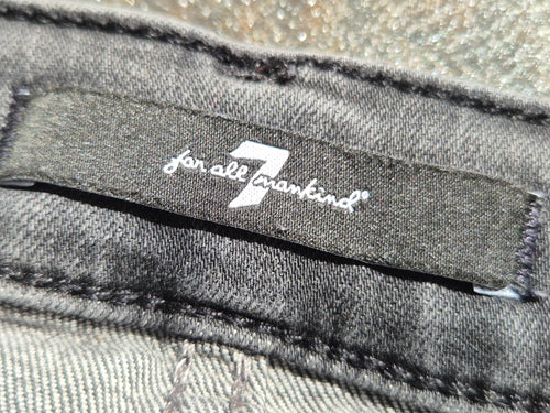 7 For All Mankind The Skinny Slim Illusion Luxe Jeans, Size 29, Gray, Very Good