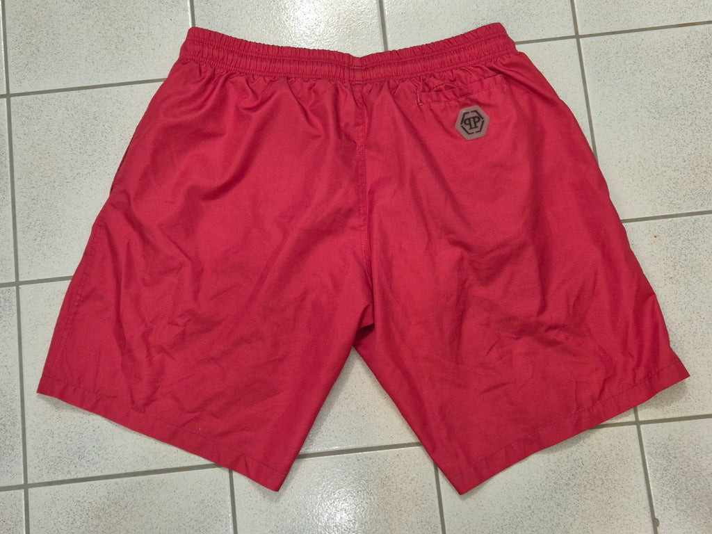 Philipp Plein Skull-Print Badeshorts – Rot, Größe L