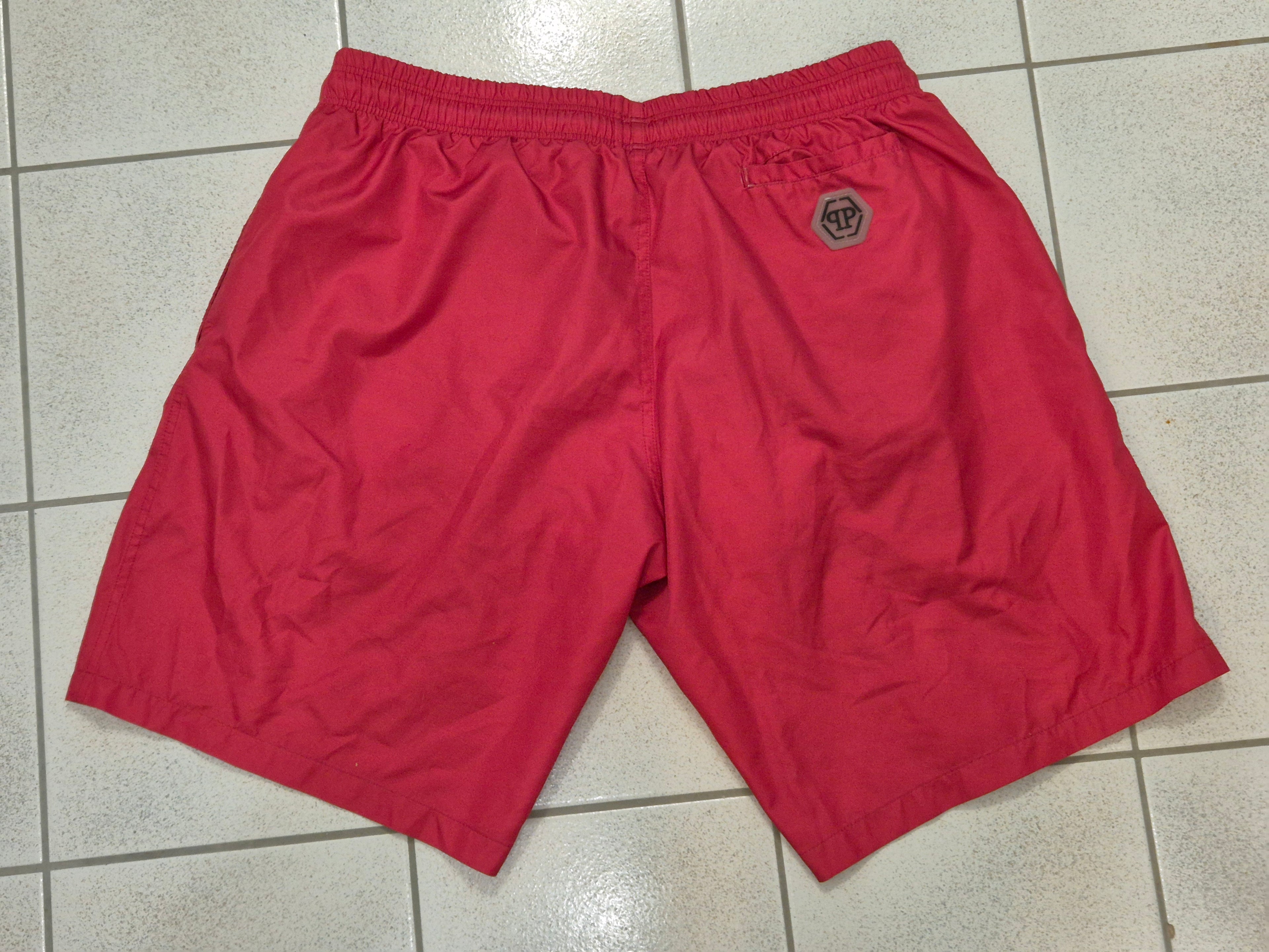 Philipp Plein Skull-Print Badeshorts – Rot, Größe L