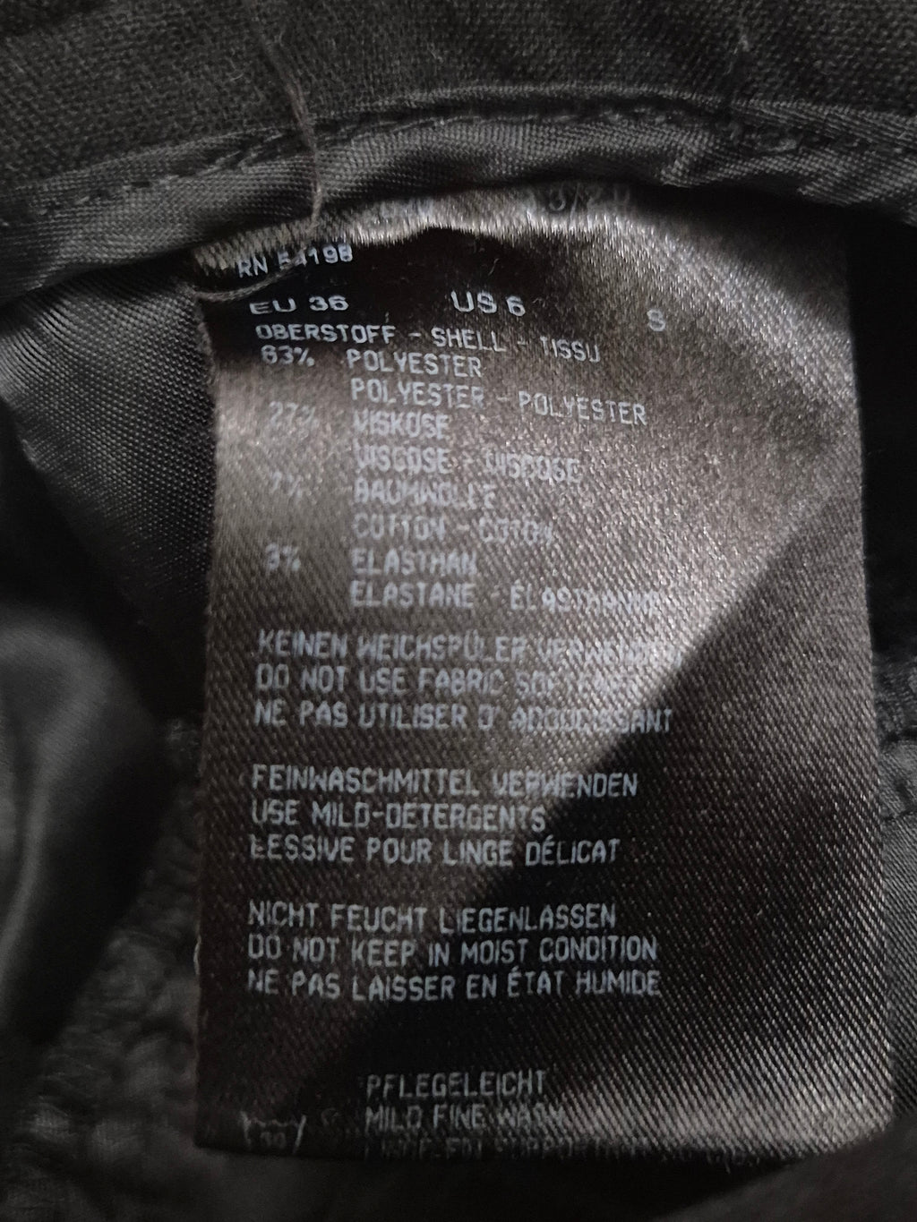 Bogner Hose Schwarz Wollmix Größe L Guter Zustand