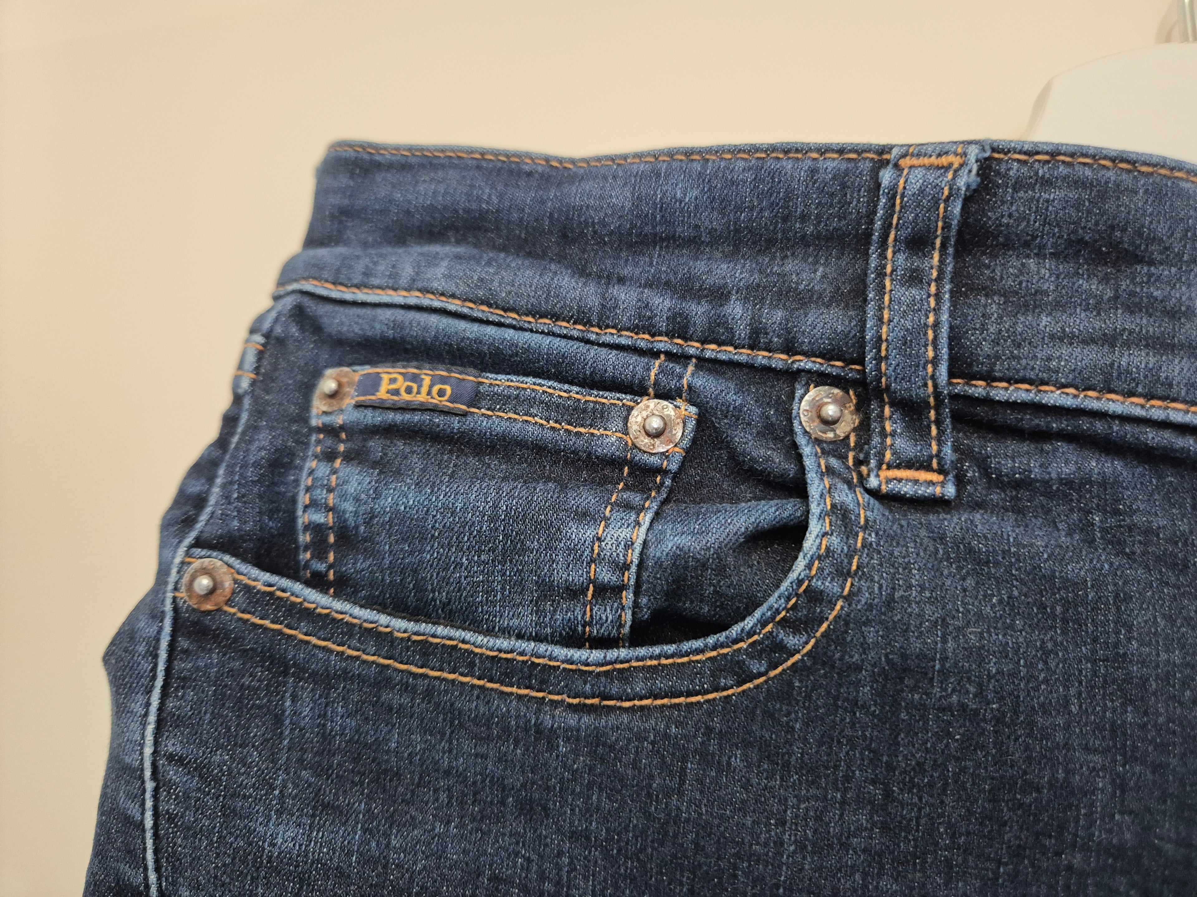 Polo Ralph Lauren Damen Skinny Jeans 28R Dunkelblau Stretch Sehr Gut