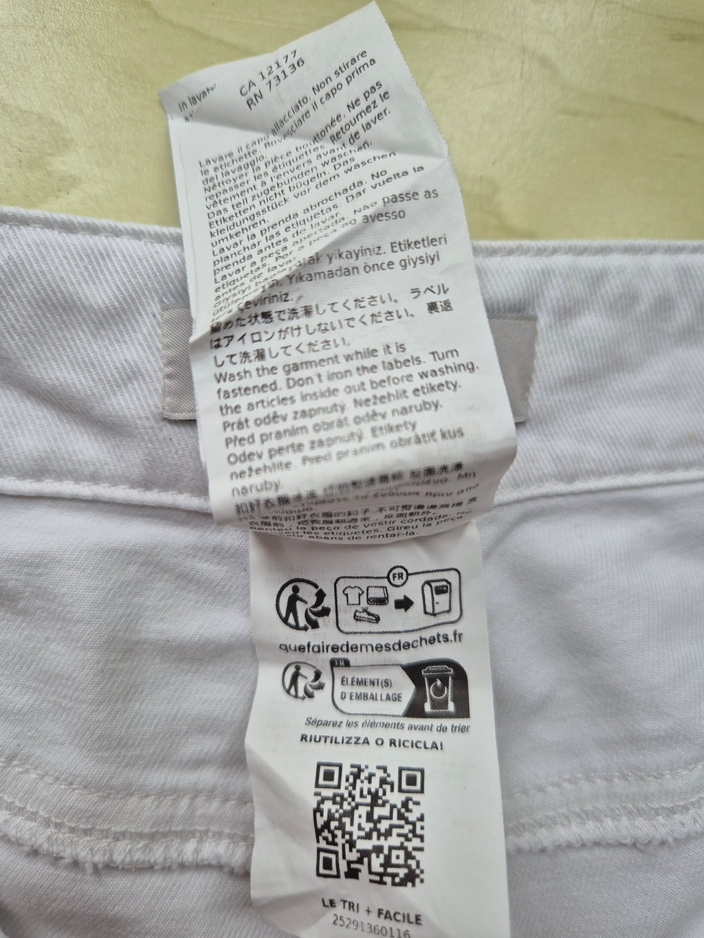 Max Mara Weiße Capri Jeans | Baumwollmix Stretch | Sehr gut | Gr. 38