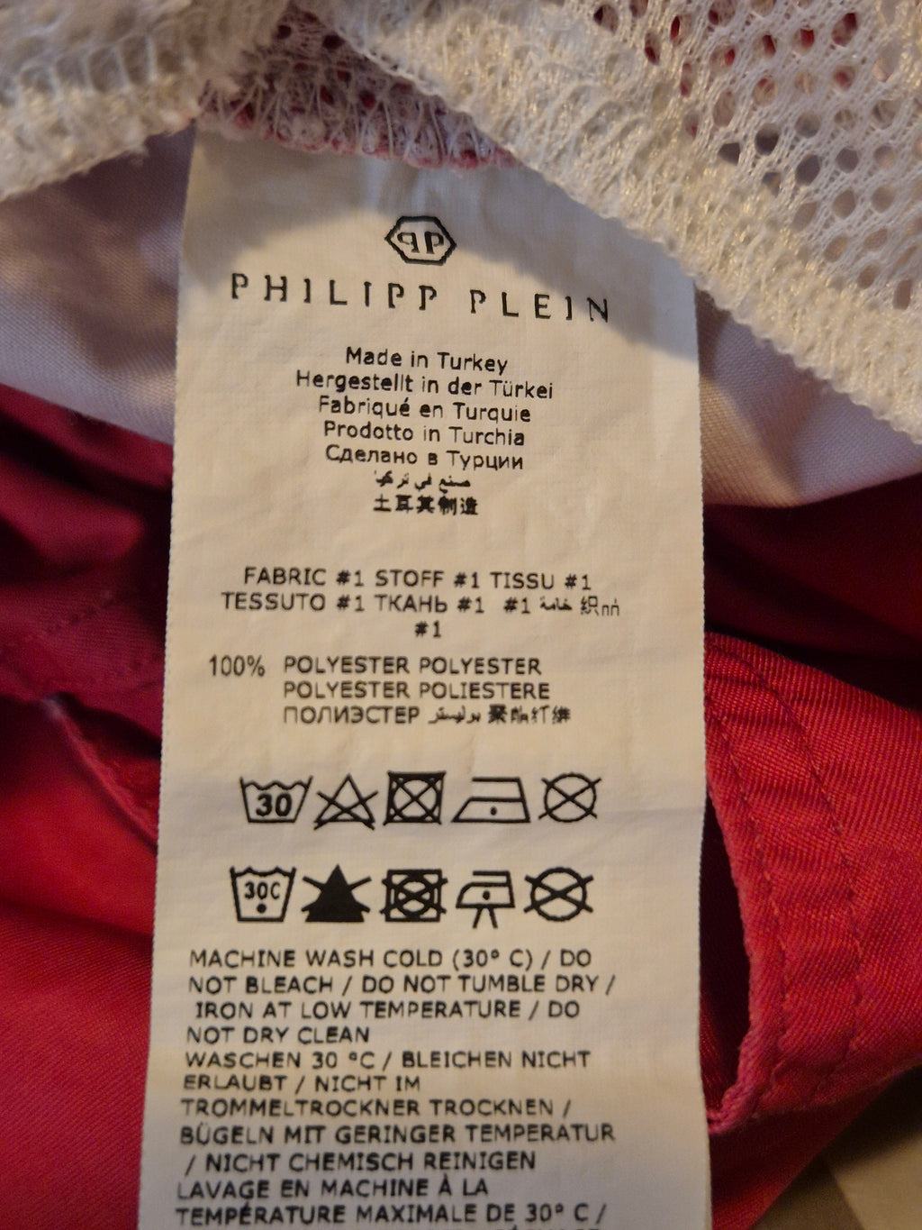 Philipp Plein Skull-Print Badeshorts – Rot, Größe L