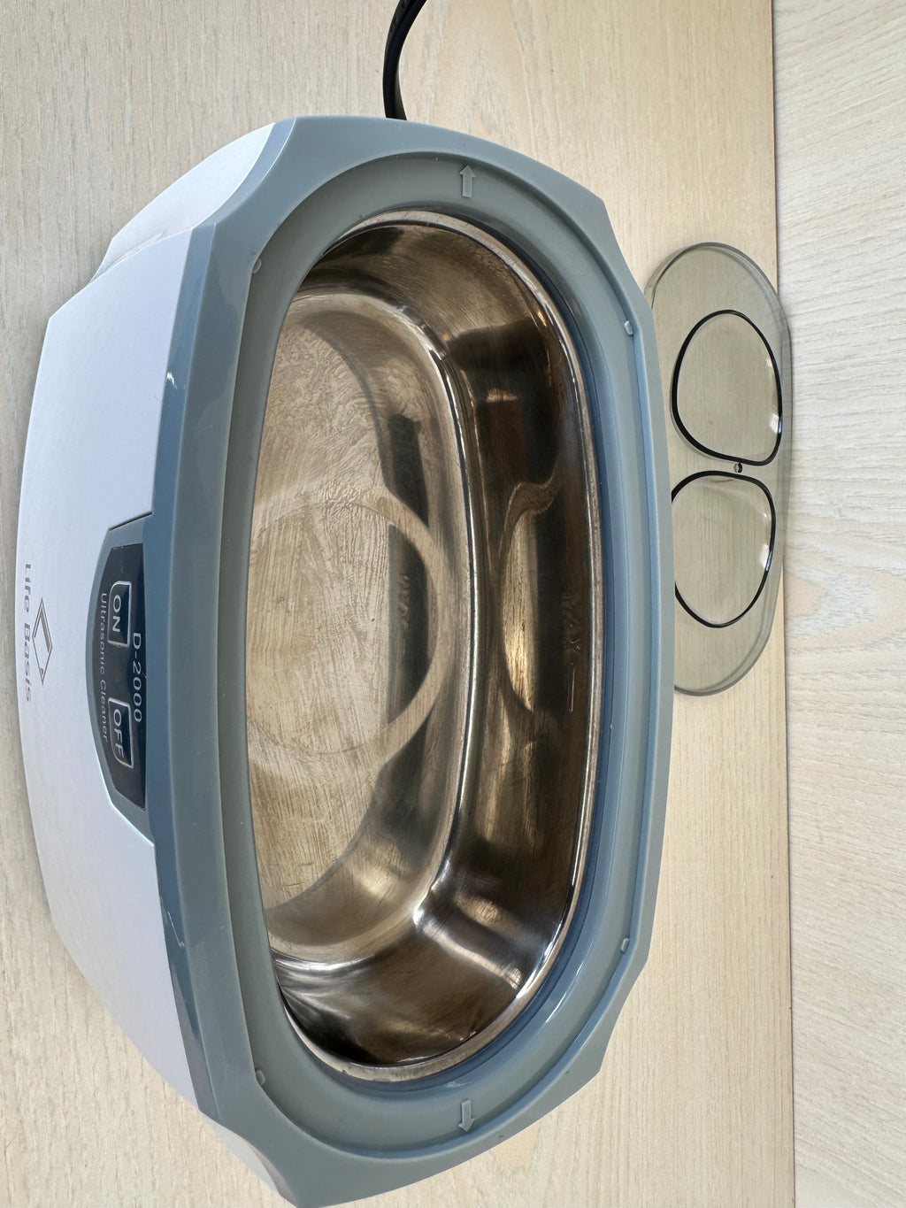 LifeBasis D-2000 Ultraschallreiniger 420ml 30W Weiß/Grau Sehr Gut