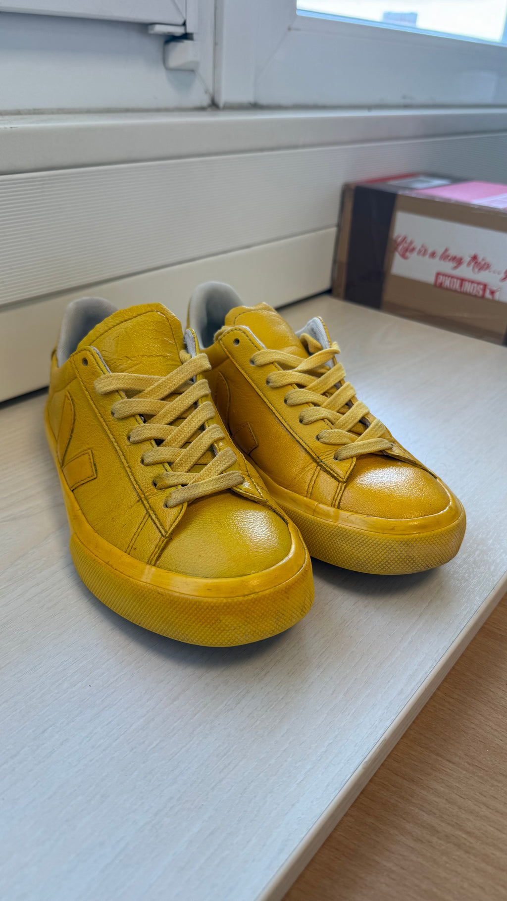 Veja x Mansur Gavriel Campo Leder Sneaker Gelb EU 37 Zustand Gut