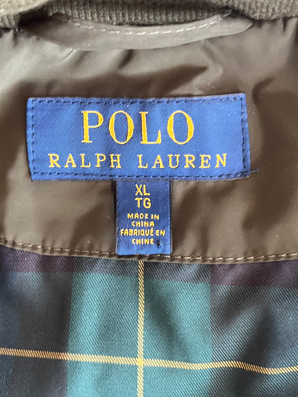 Polo Ralph Lauren Bomberjacke Olive XL Nylon Sehr Gut
