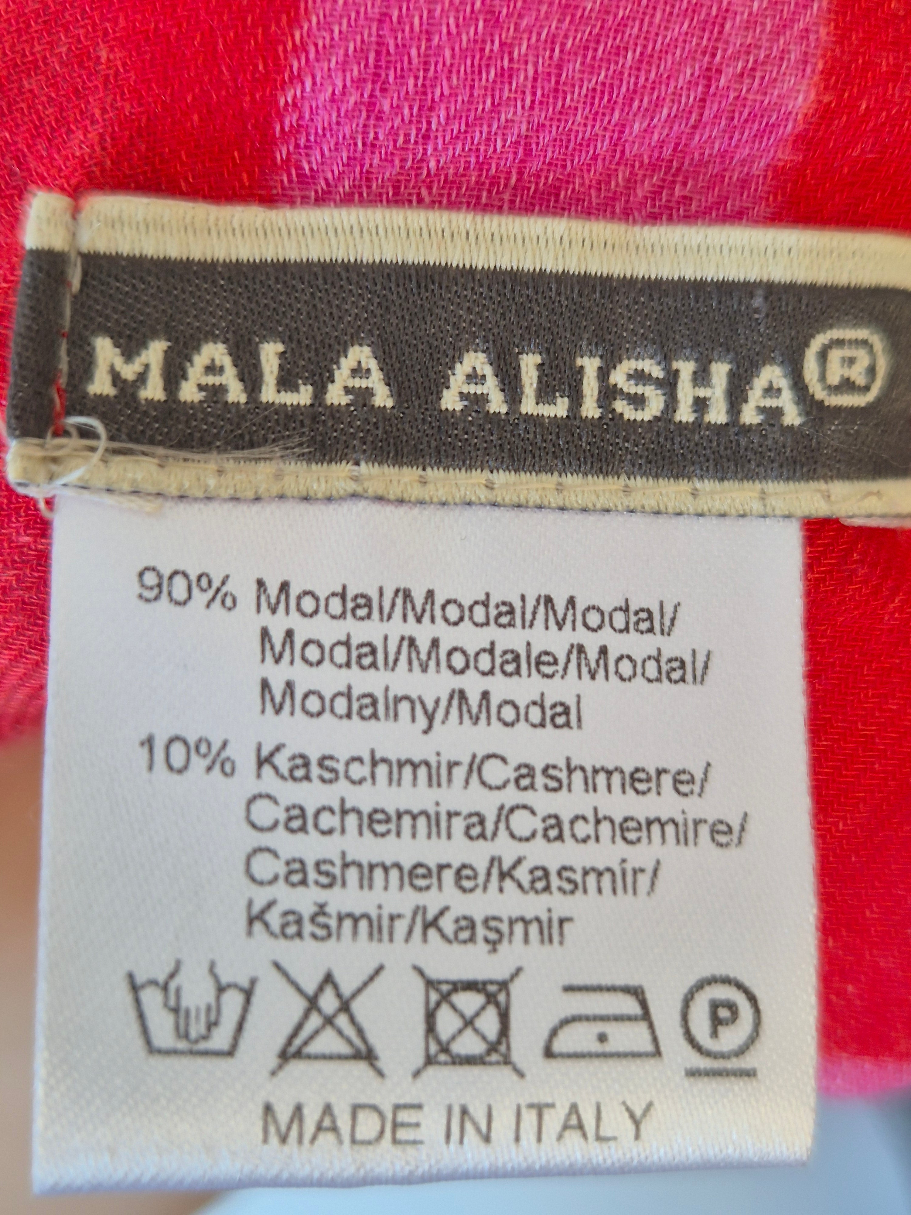 Mala Alisha Damen Schal – Modal/Kaschmir, ca. 150×70 cm, Burgund, guter Zustand