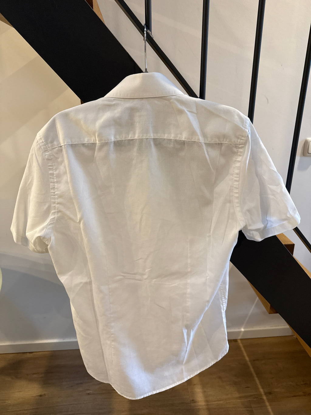 Strellson Shaped Fit Hemd, Kurzarm, Gr. 38/15, Weiß – sehr guter Zustand