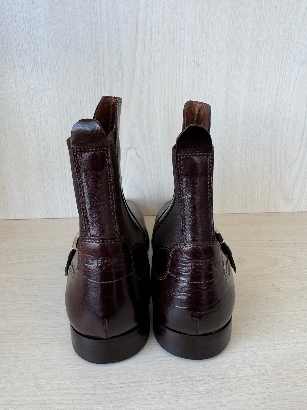 D&G by Dolce & Gabbana Brown Leather Ankle Boots EU 41 Like New