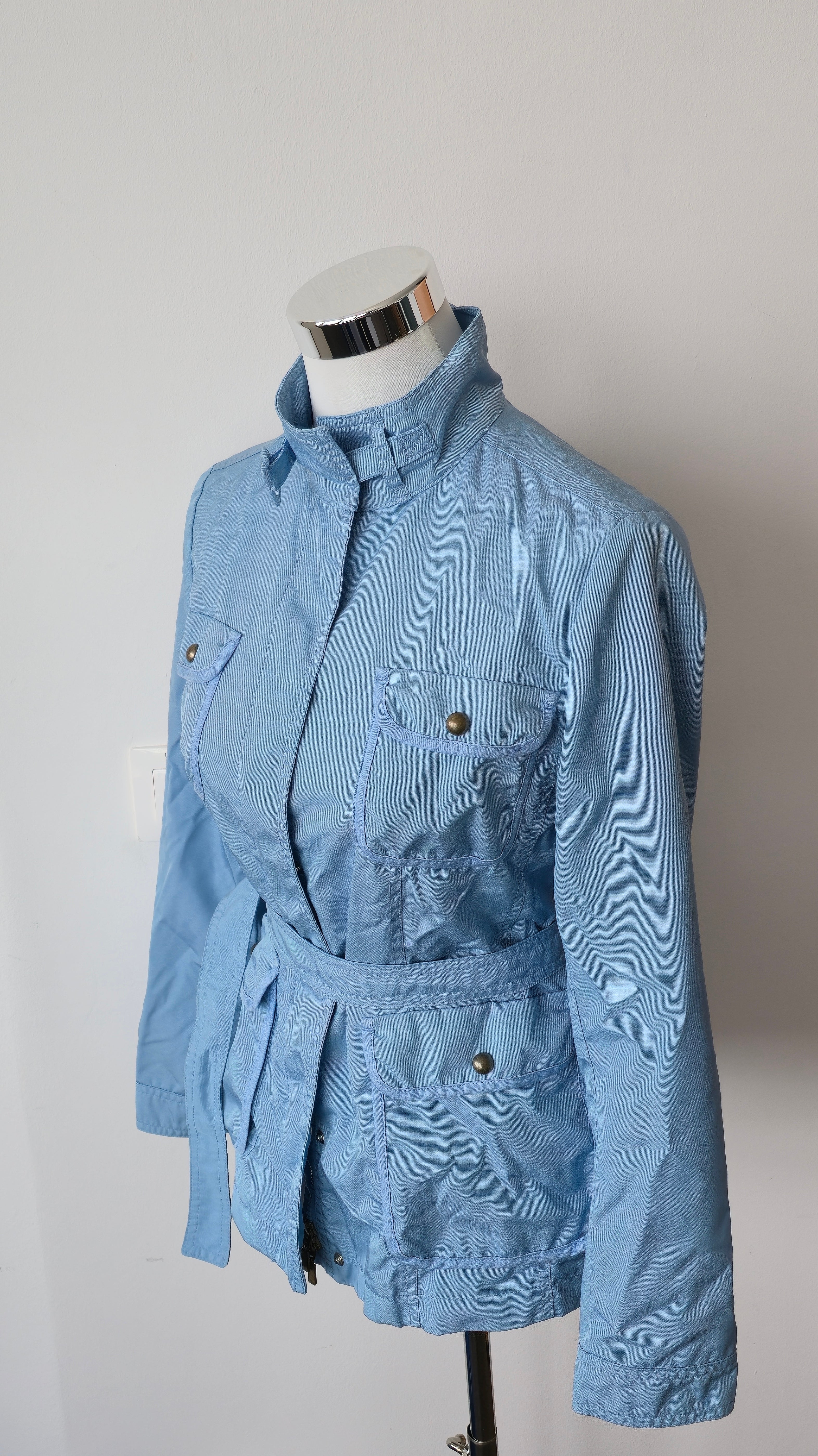 Marella light blue nylon utility jacket, size D 36 / UK 10, very good condition