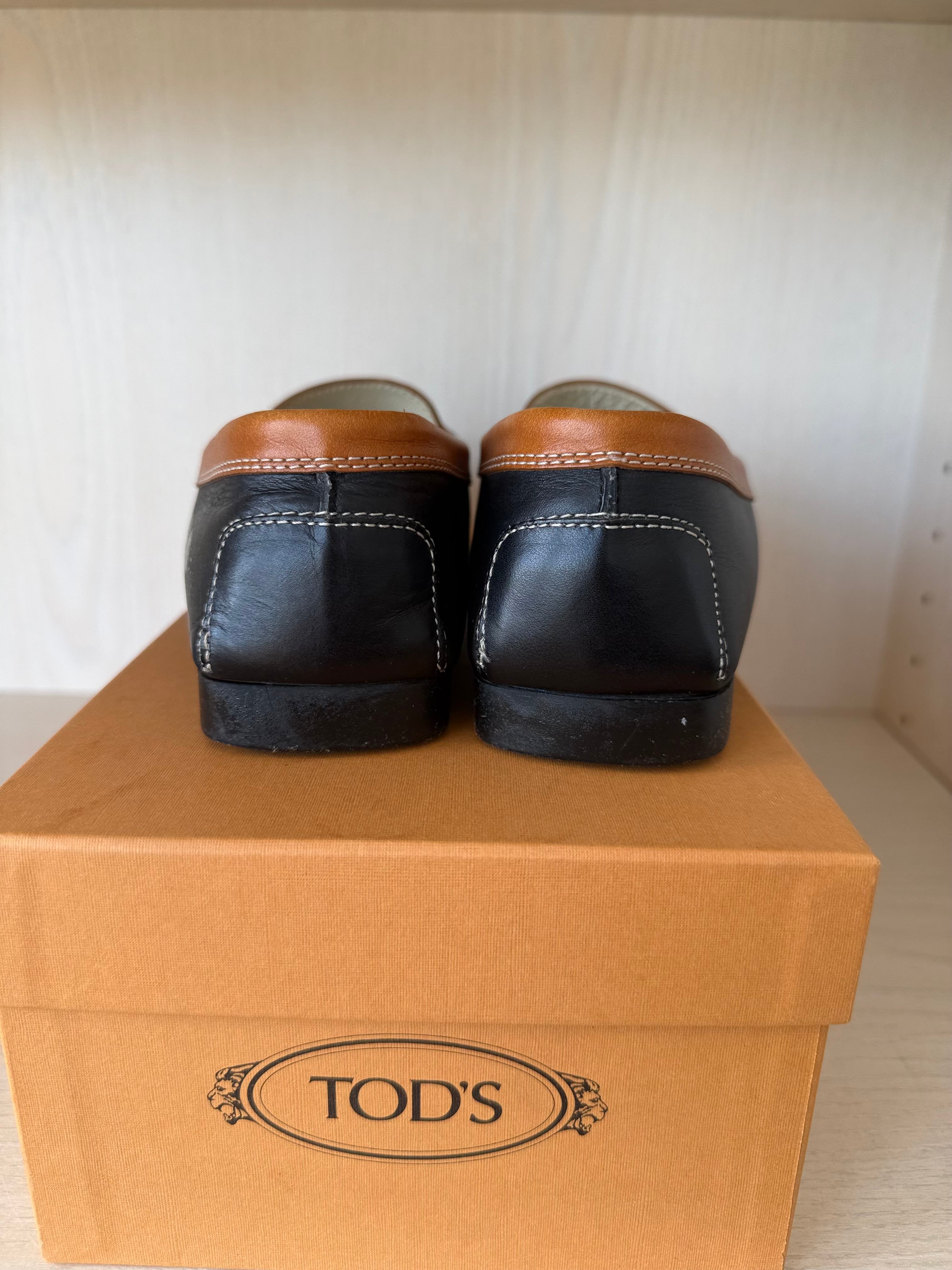 Tod’s Gommino Loafers Women EU 38 Brown/Black, Very Good, with Box