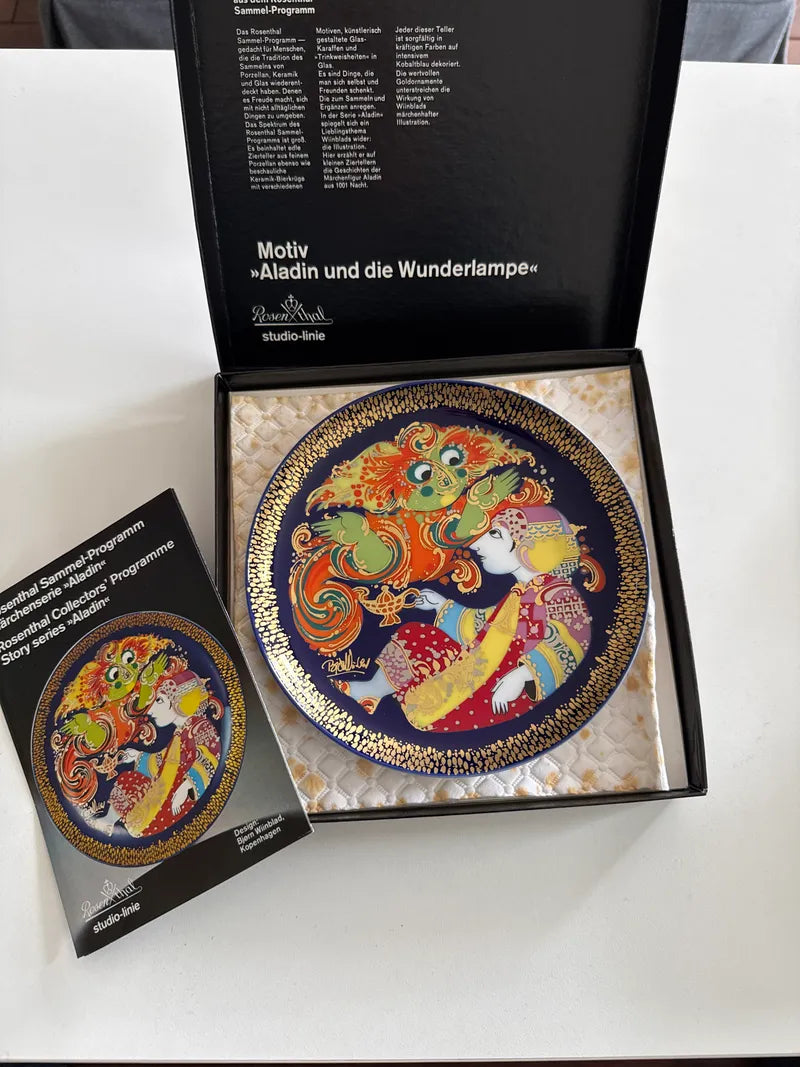 Rosenthal Collector Plate “Aladdin and the Magic Lamp I” by Bjørn Wiinblad