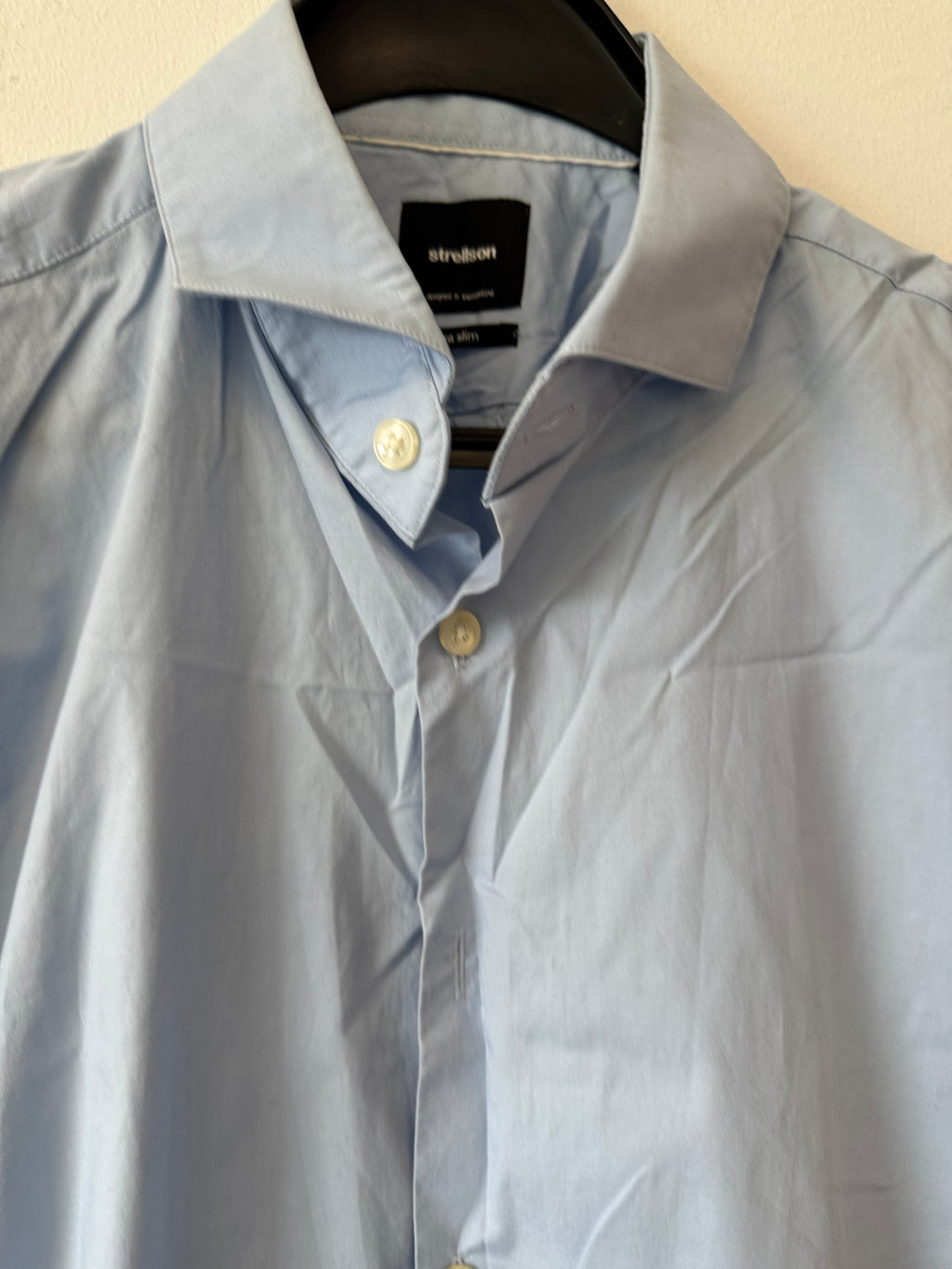 Strellson Extra Slim Fit Hemd, Hellblau, Größe 40/15¾, Guter Zustand