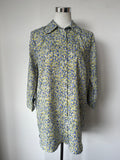 Marc Lauge Daisy Kleid, M, Blau/Gelb, 100% Viskose, Wie Neu