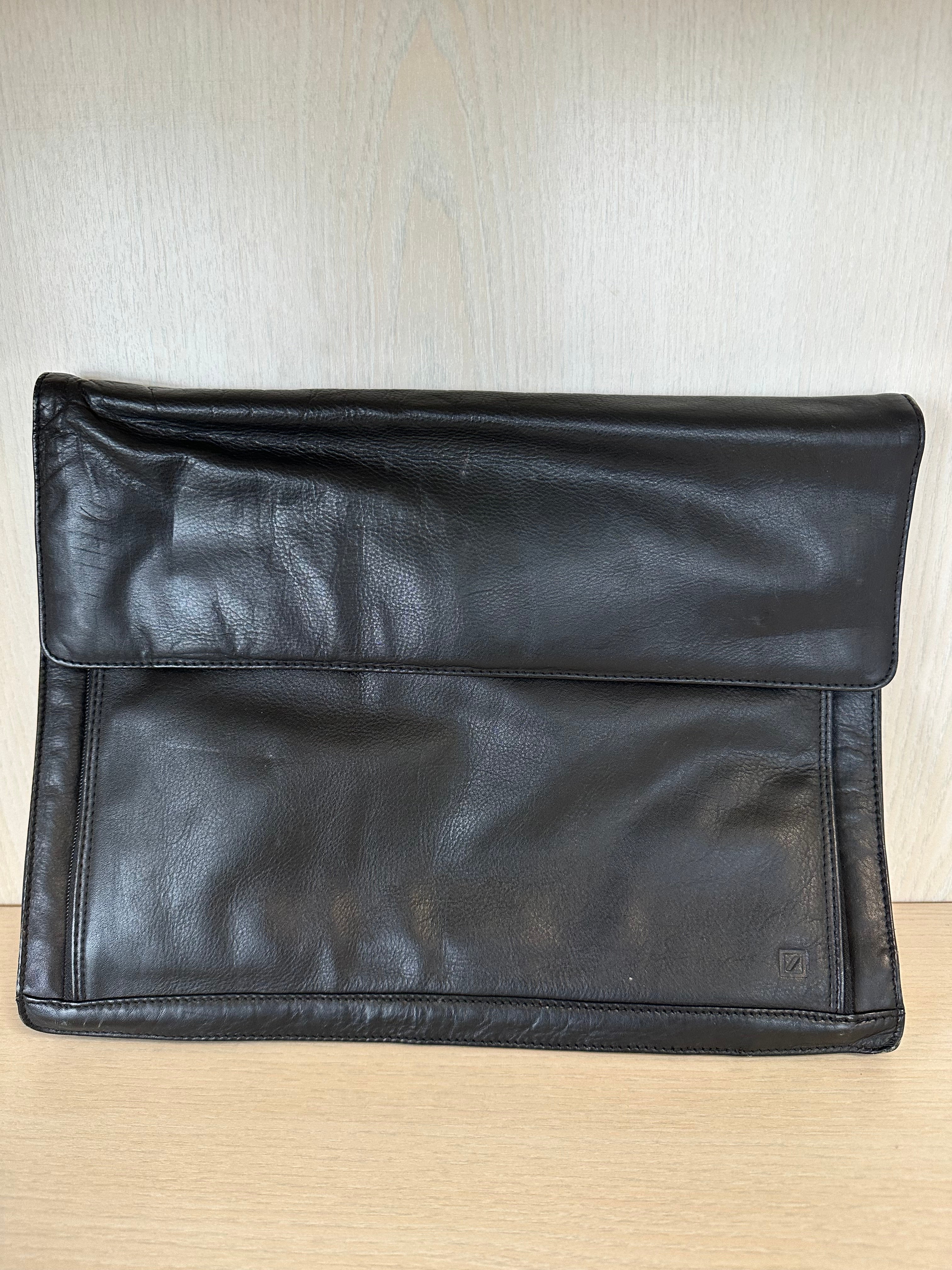 Bellino Leather Portfolio Organizer – Deutsche Bank OEM, Good, 38x28x5cm, Black