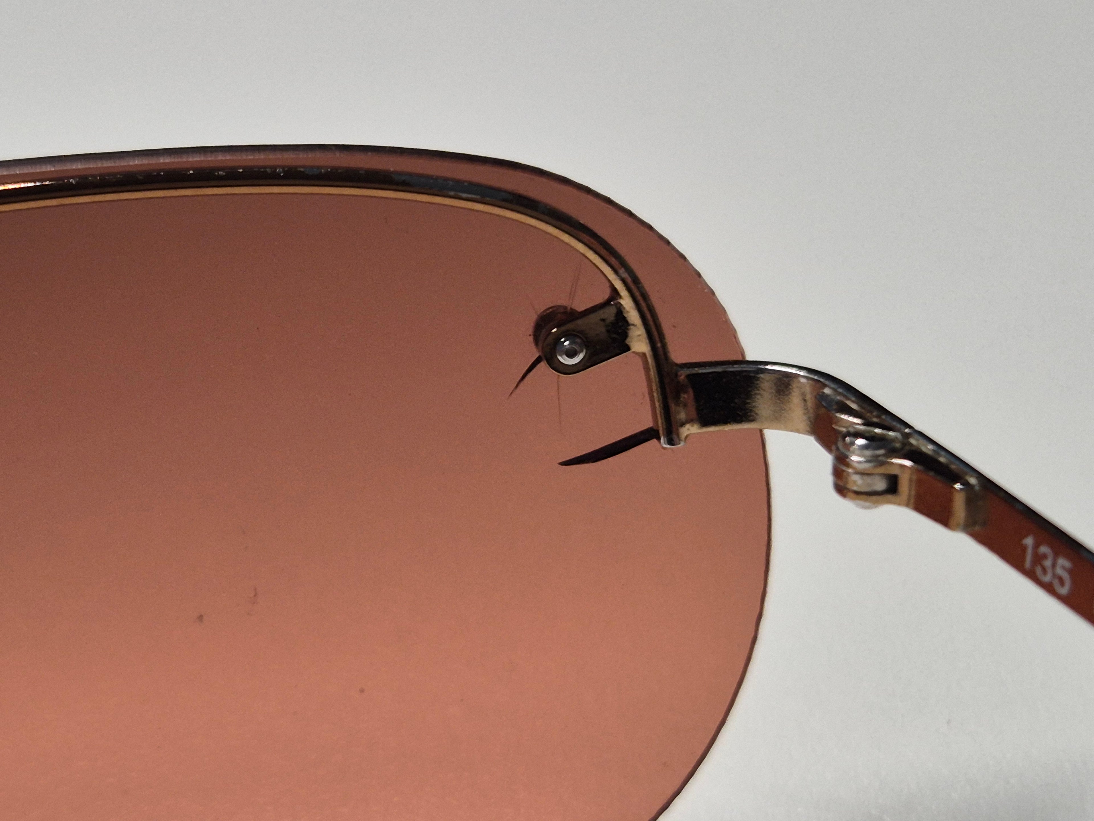 Dolce & Gabbana Shield Sonnenbrille – Braun/Gold, mit Hartschale, guter Zustand