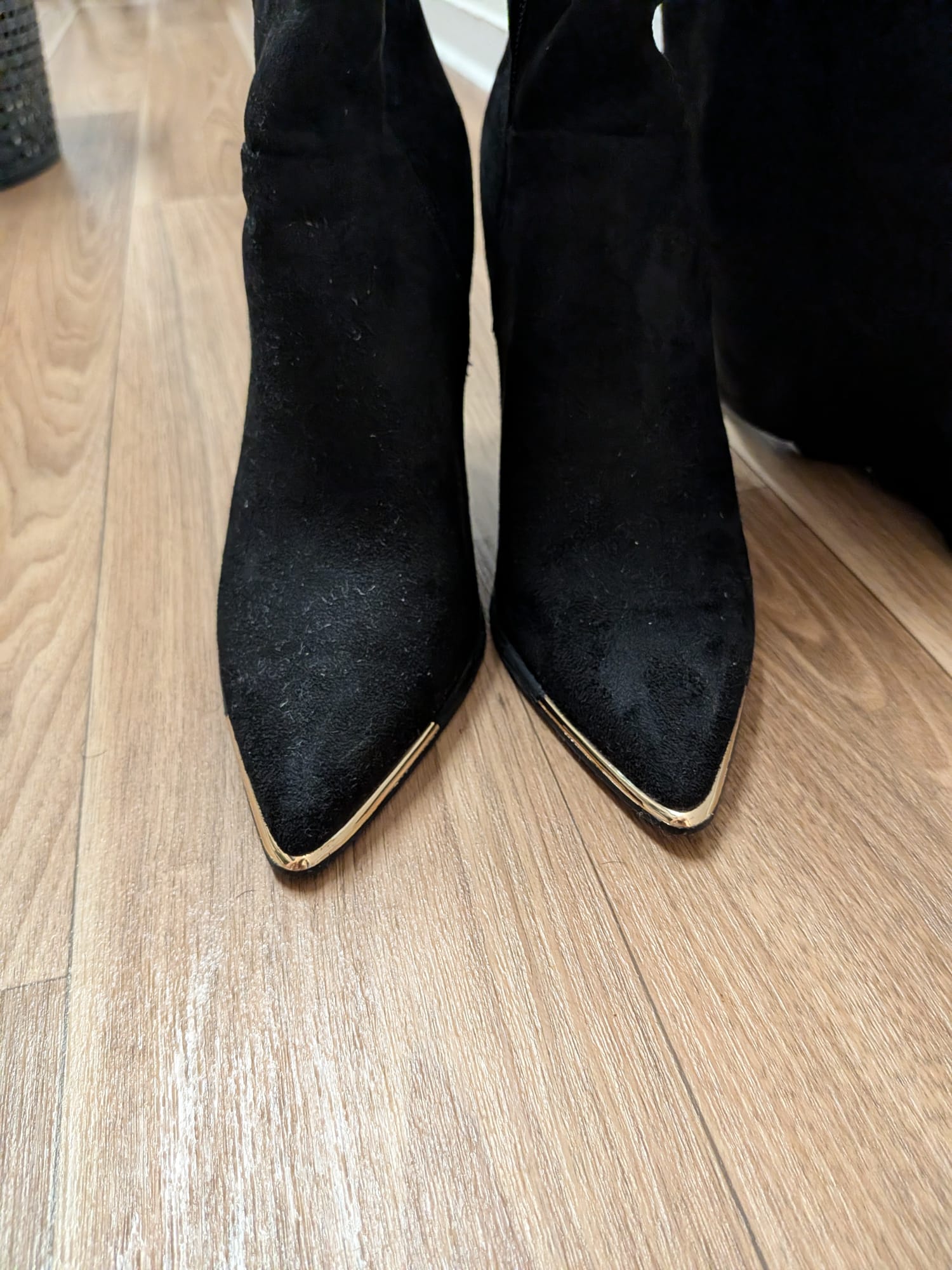 JLO by Jennifer Lopez Glyna Overknee-Stiefel, Schwarz, Wildleder, Gr. 38, Gut