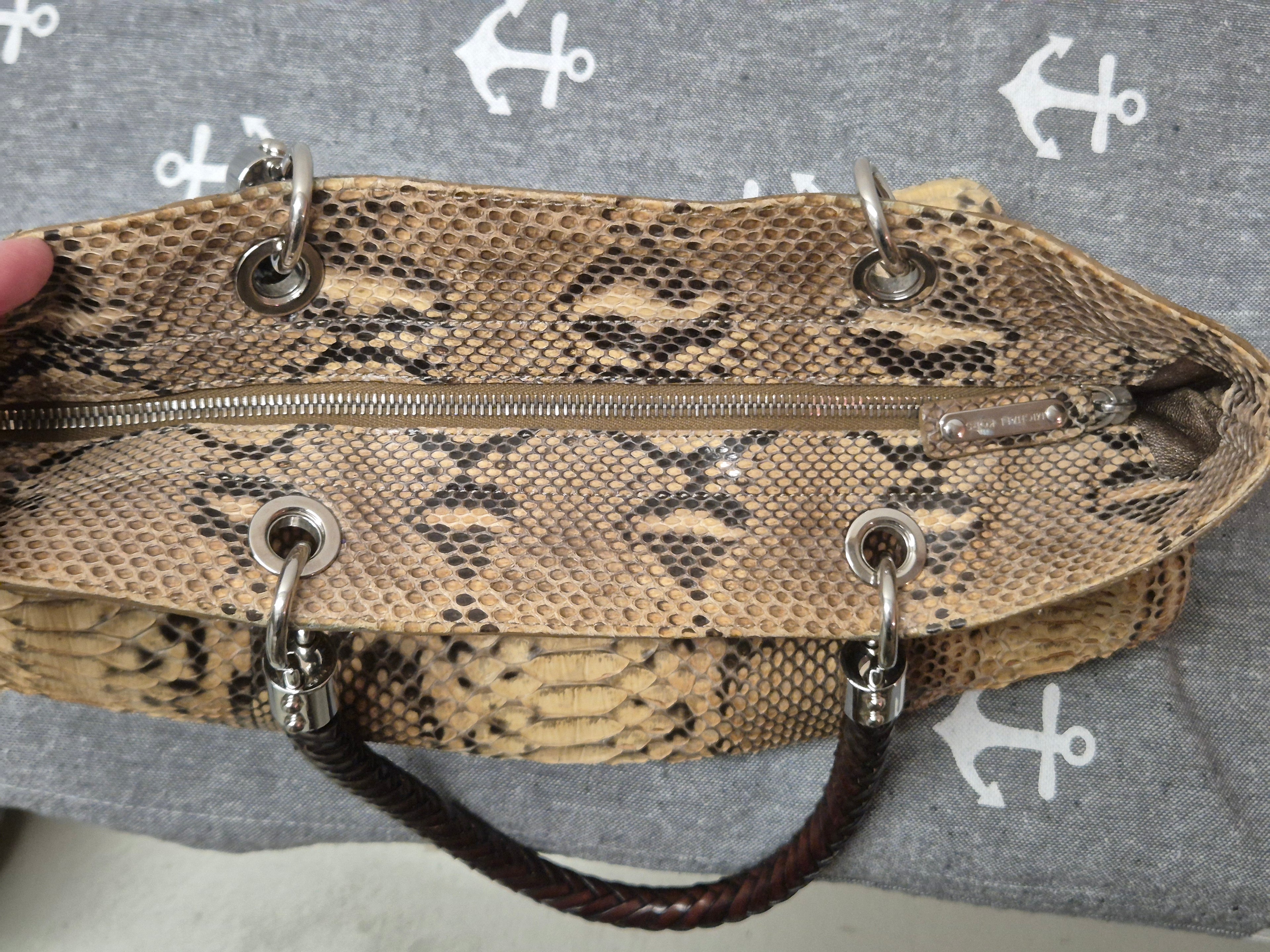 Michael Kors Bancroft Genuine Snakeskin Medium Tote Bag Very Good Condition