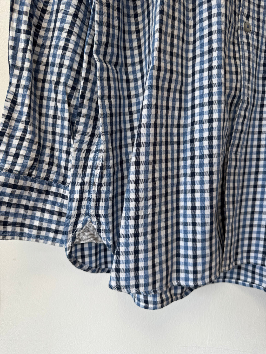 Bugatti Herrenhemd Fine Twill – Blau/Weiß Kariert, XL, Sehr Gut