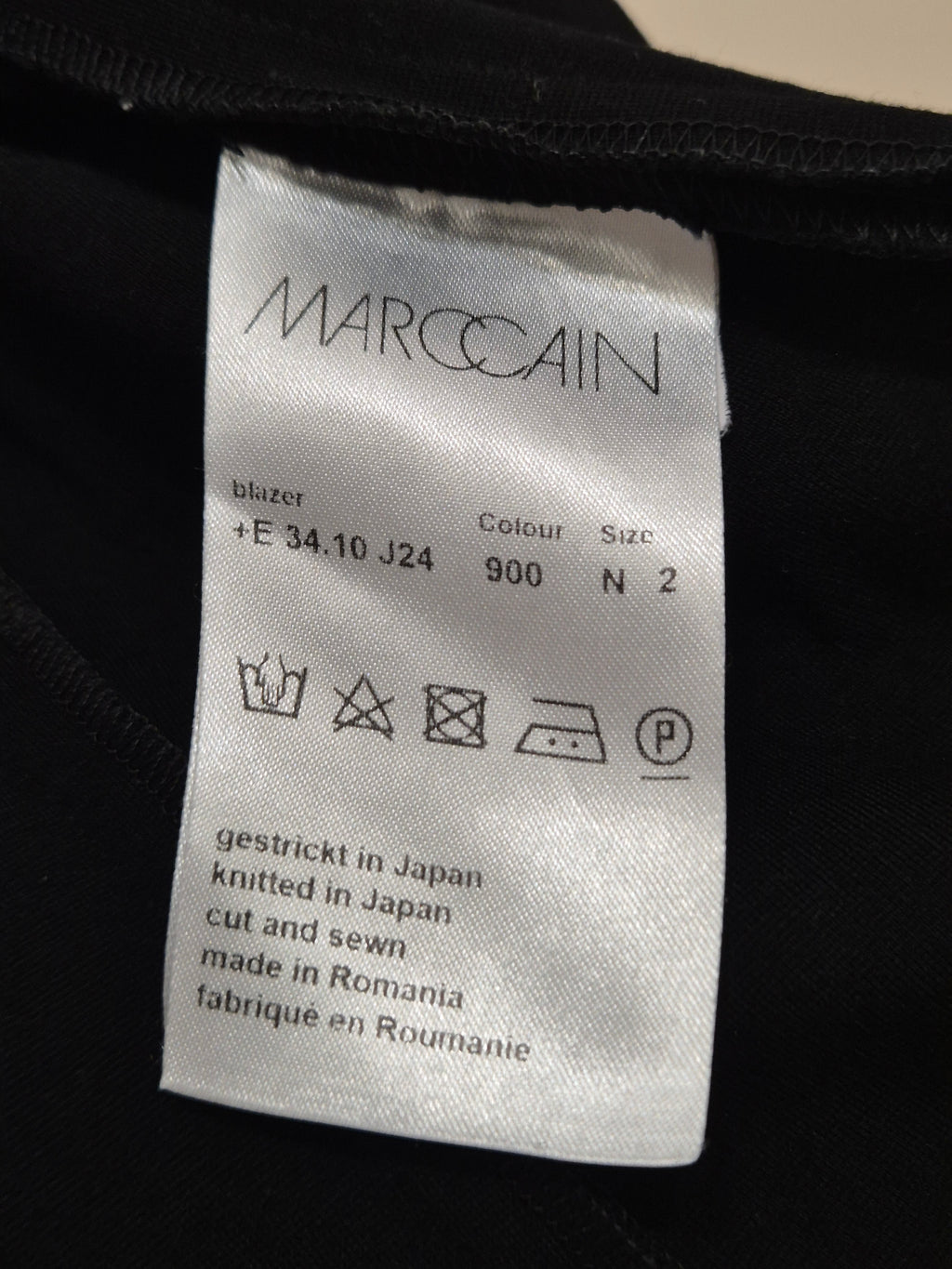 Marc Cain Classic Fit Blazer Schwarz M Polyester-Mix Gebraucht