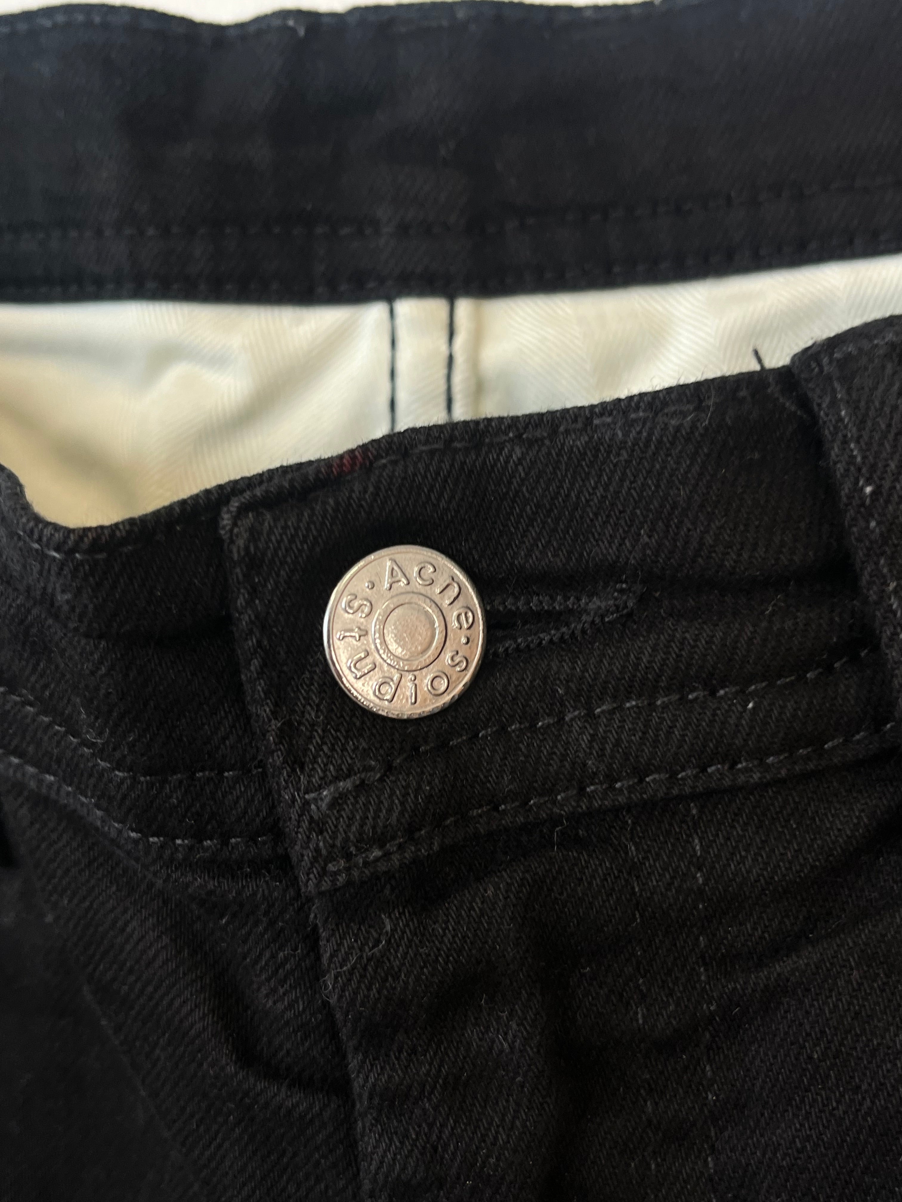 Acne Studios Blå Konst River Stay Black Jeans W29 L32 Schwarz, guter Zustand