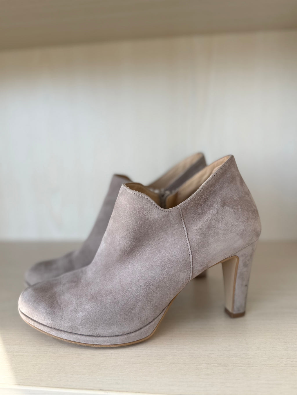 Paul Green Ankle Boots – Wildleder, Taupe, Gr. 38, Guter Zustand