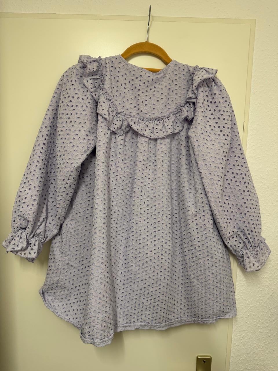 Manuka Eyelet Blouse, Light Blue, Small, Very Good Condition