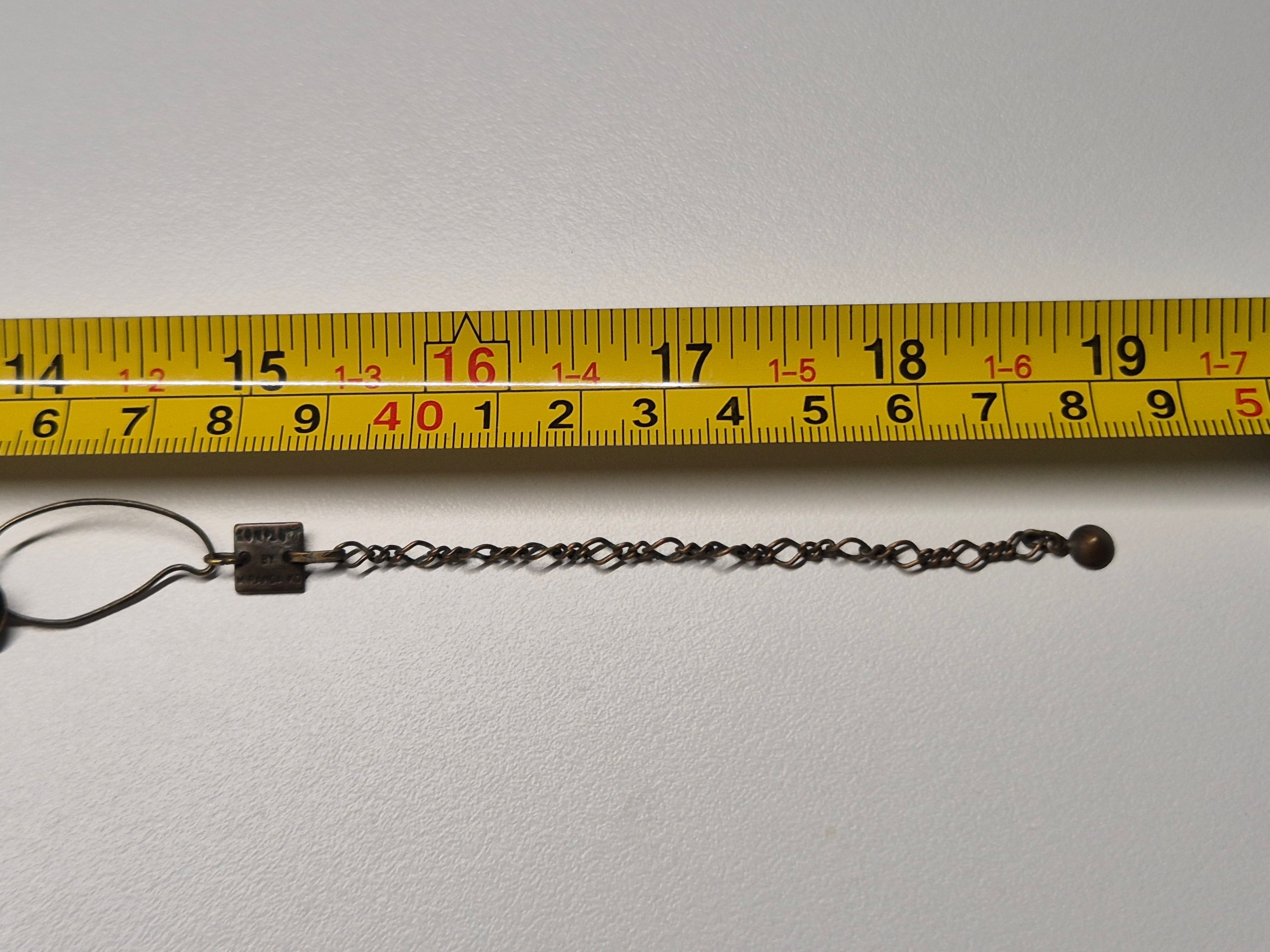 Lange KONPLOTT Kette – Schwarz & Klar – Antik Messing – Gebraucht